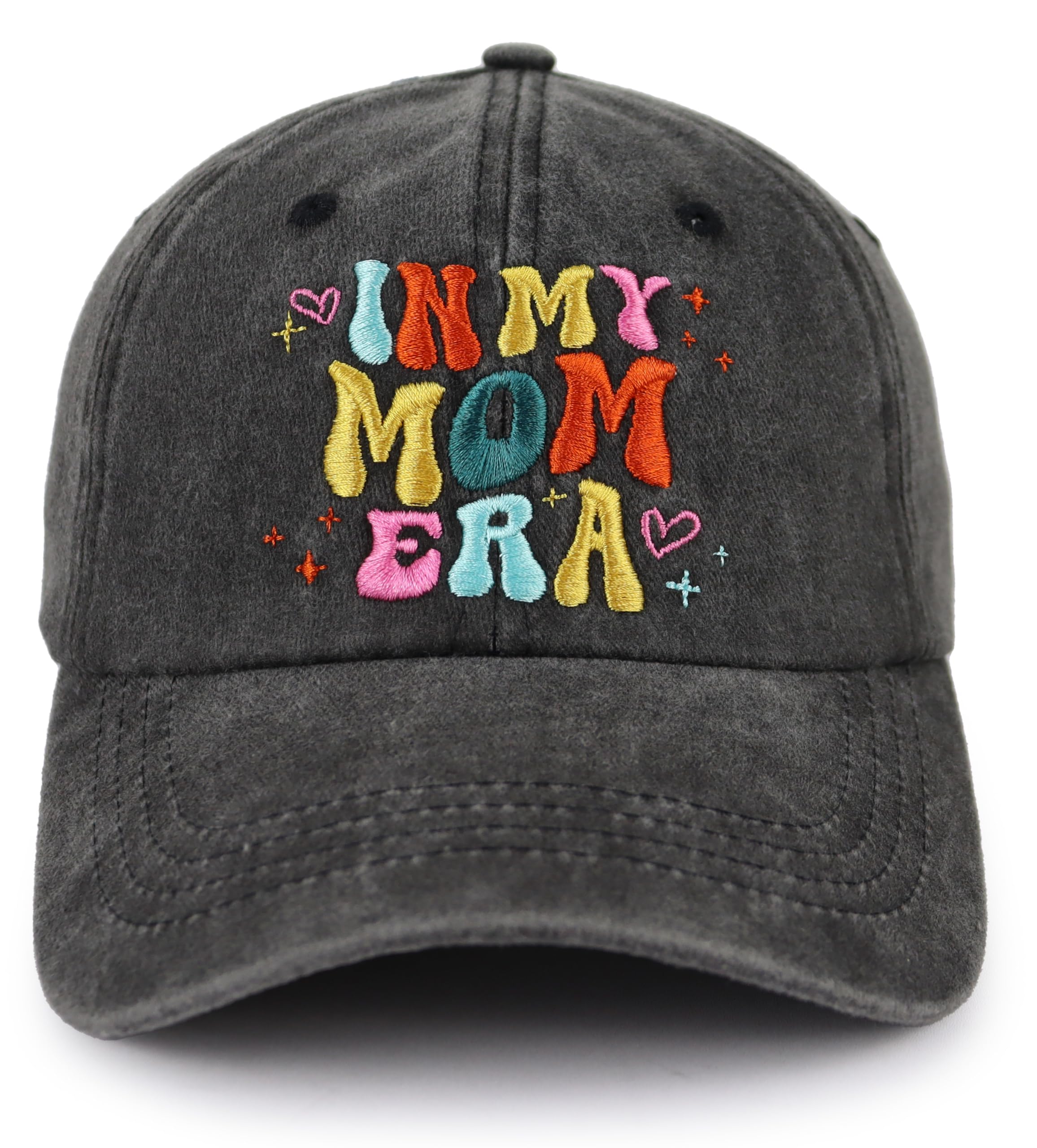in My Mom Era Hats for Women, Adjustable Embroidered Mommin Mama Baseball Cap