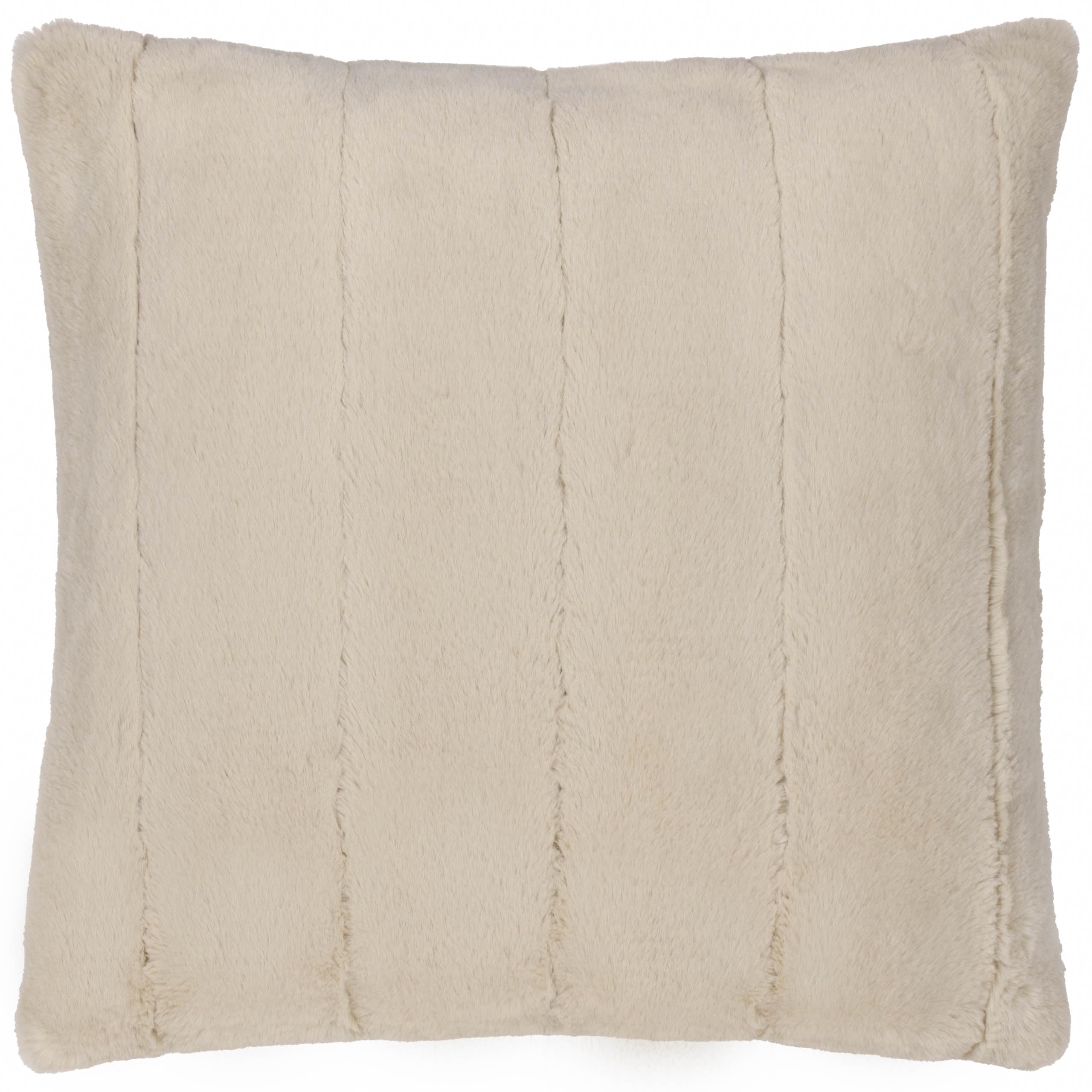 Paoletti Empress Polyester Filled Cushion – Soft Faux Fur Velvet Decorative Cushion with Concealed Zip for Elegant Home Styling (Oatmeal - 45x45cm)