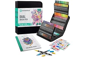 120 Dual Tip Brush & Fine Tip Coloring Pens