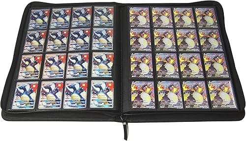 Miniatura 5 de TopDeck Carpeta de 1000 tarjetas, cartera TCG, carpeta de 16 bolsillos para tarjetas, carpeta sin anillo compatible con tarjetas de Pokémon,