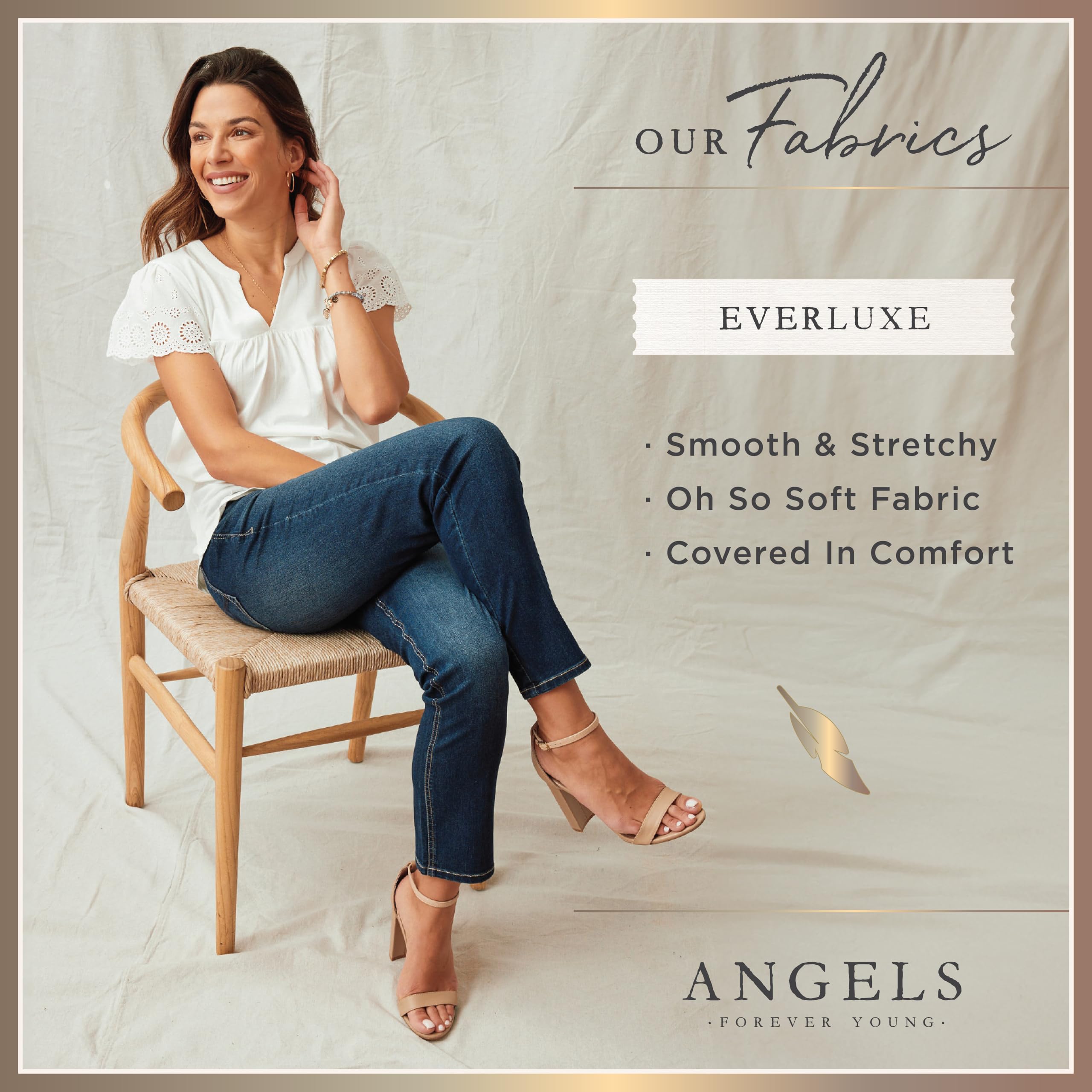 Angels Forever Young Damen Jeans Forever Skinny Mid-Rise 17" Inseam Capri Jeans (Available in Plus Sizes)