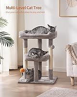 Vista 18 de FourFurPets 27.6-Inch Cat Tree, Cat Tower for Indoor Cats, Cat Condo for Large Cats, Small Cat Tree with Scratching Post, Toy Balls, for Kittens, 2