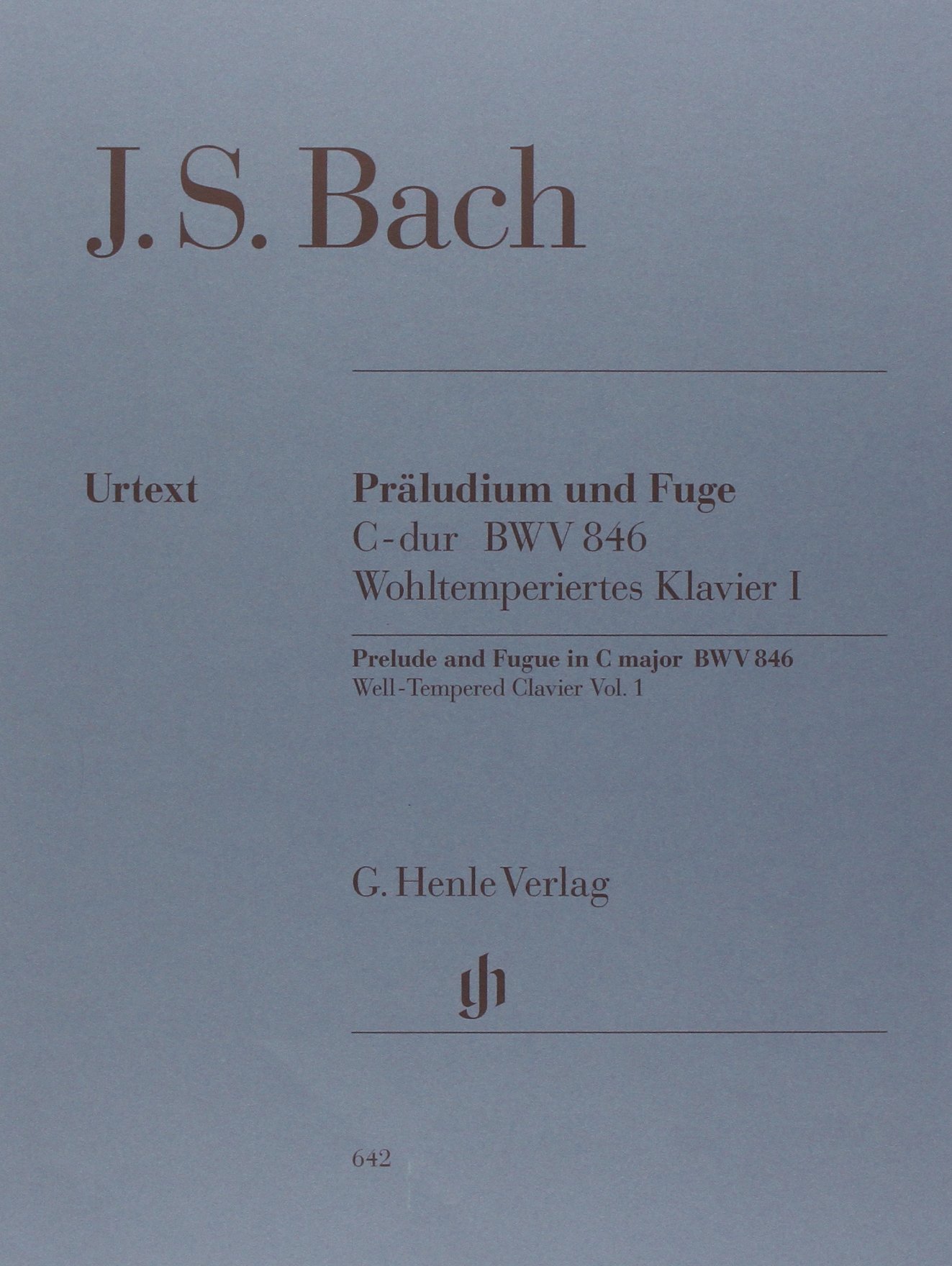 Prelude and Fugue C major BWV 846 - (from the Well-Tempered Clavier part I) - piano - (HN 642): Instrumentation: Piano solo