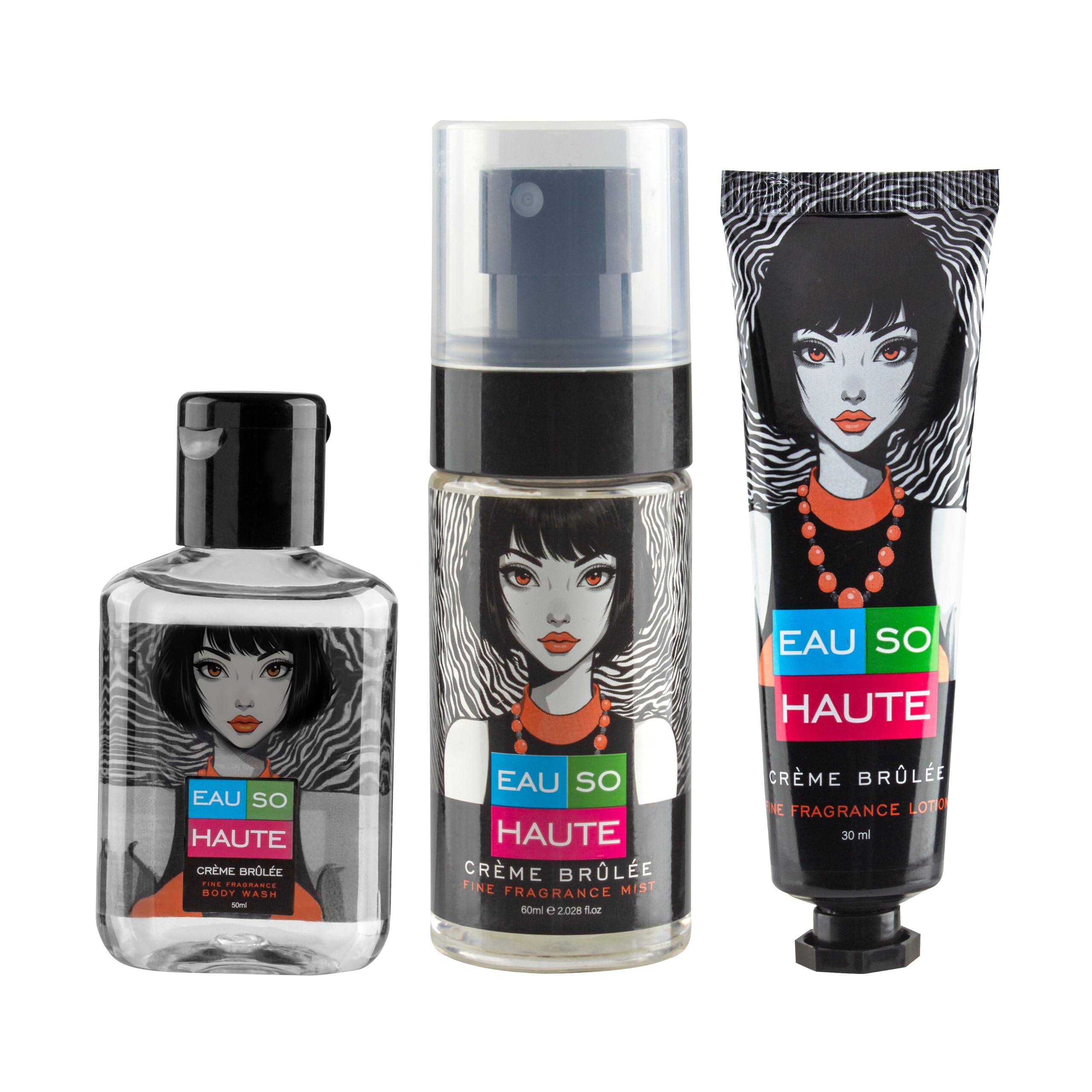 Crème Brûlée Fragrance Layering Trio for Women | Body Wash, Body Lotion & Body Mist Gift Set | Long Lasting Vanilla Caramel Fragrance| Fragrance Travel Pack | Gift Set for Her-image-2
