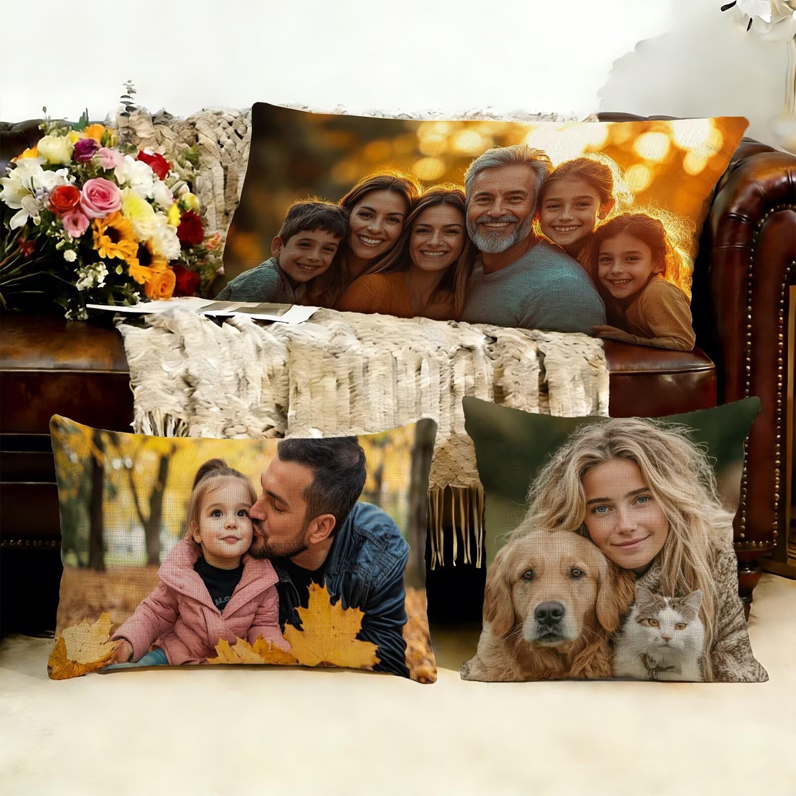Cojin Personalizado Foto a Doble Cara 60x180cm - Cojines Exterior,Funda de Almohada Impermeable - Regalo Original para San Valentín y Aniversario Parejas para Cama Sofa Terraza Salon Jardin J1-311