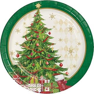 Creative Converting 8-Count Sturdy Style Dessert/Small Paper Plates, Tasteful Tree, One Size