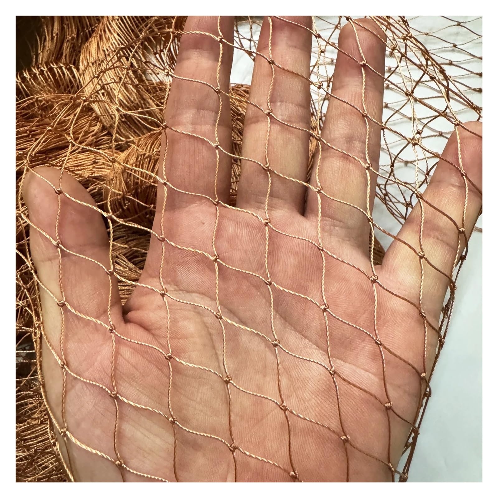 Filet Anti Oiseaux Filet en Nylon Marron for Pneus Solides, Anti-Oiseaux, De Protection for Fruits Et Légumes, Jardin À Poulets(Brown 2cm Net Grid,3.0mX5m)