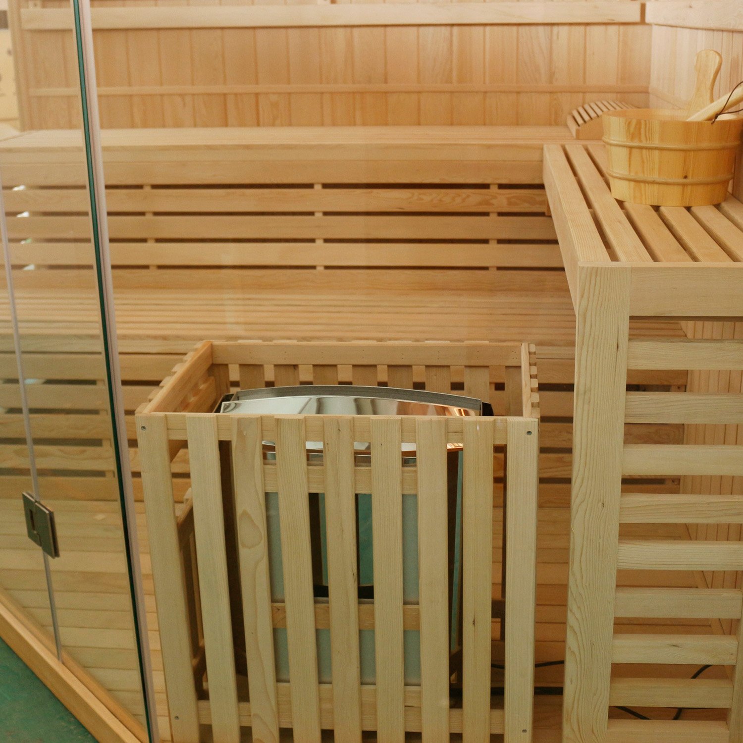 Traditionnel sauna finlandais espoo/200 x 200 cm - 8 kW