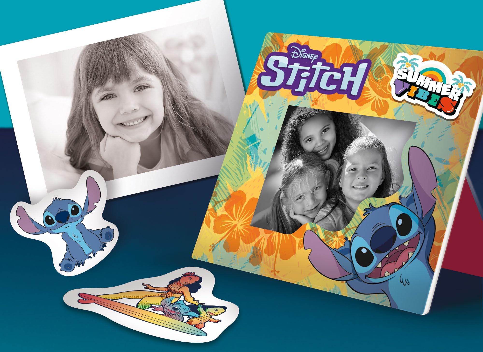 Lisciani – aparat natychmiastowy DISNEY Stitch – przechwytywanie, drukowanie i udostępnianie dla dzieci w wieku od 6 miesięcy – funkcja selfie i wideo – zawiera 3 rolki na 180 zdjęć, pasek i
