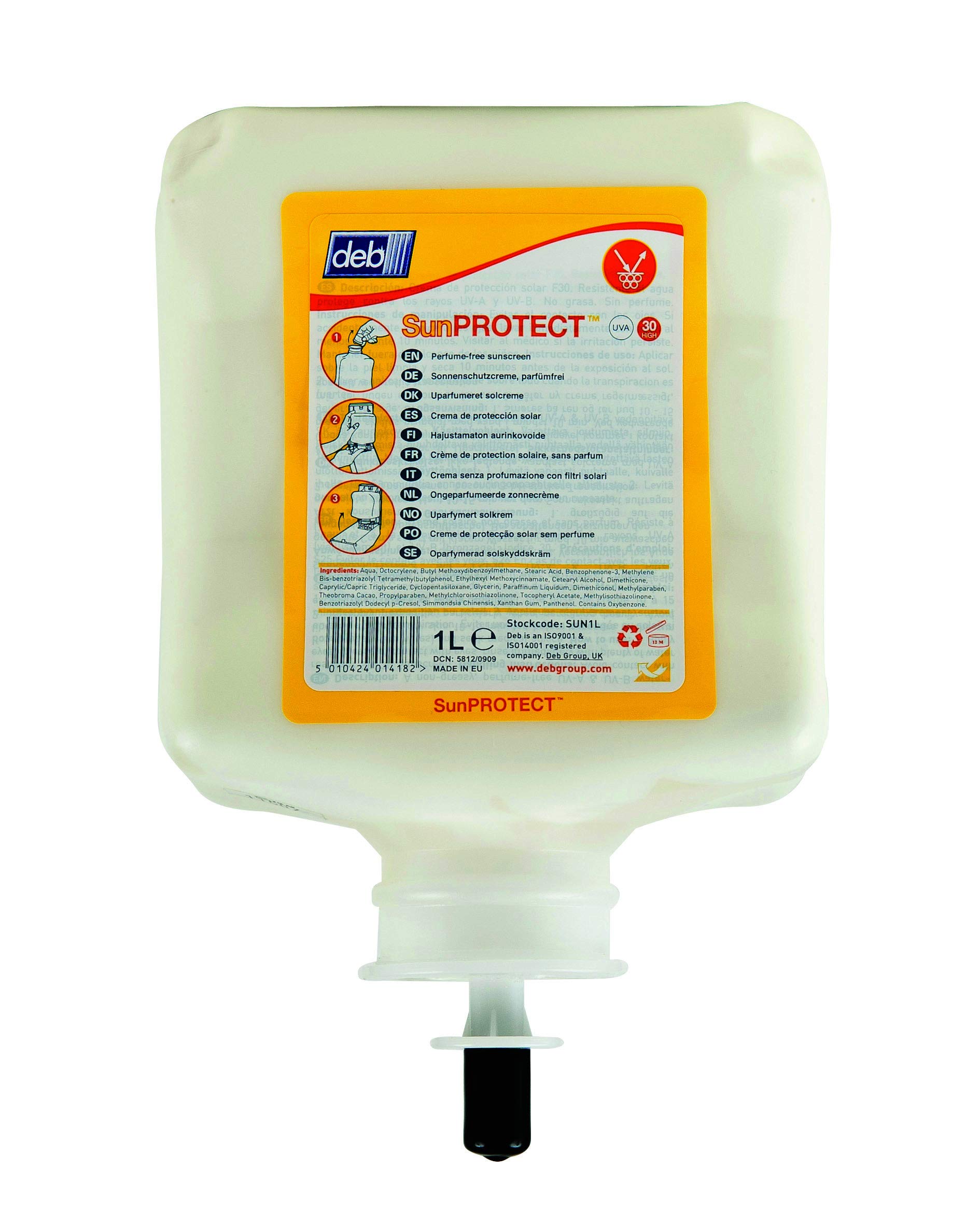 DEB SUN1L Stokoderm Sun Protect 30 Pure Cream, 1L