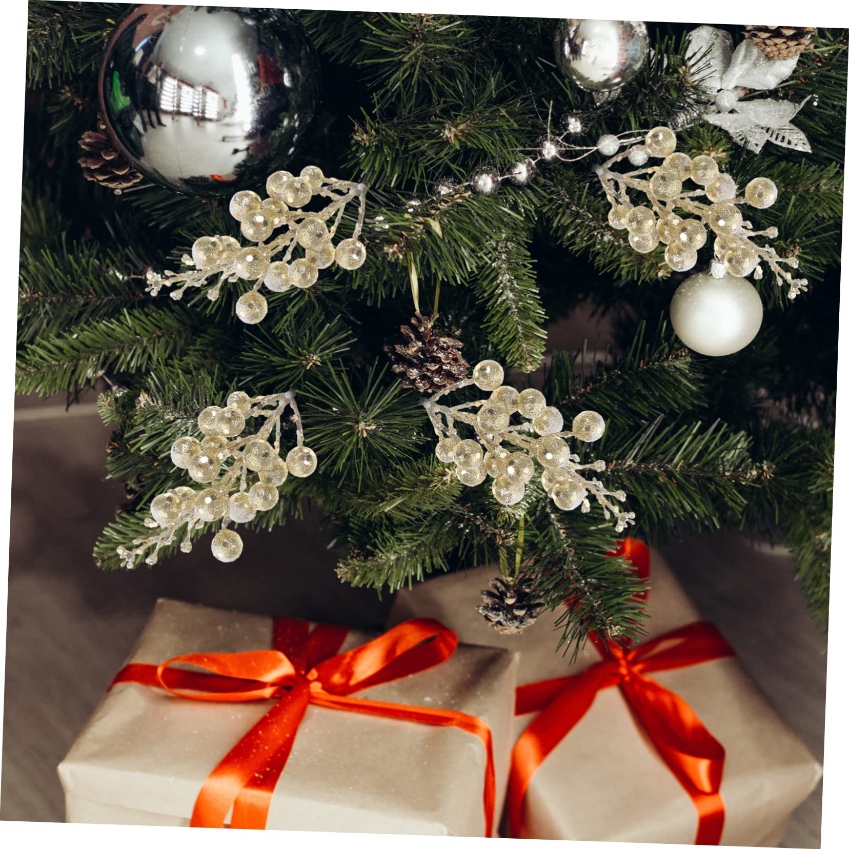 jojofuny 40pezzi Bacche Artificiali Per Decorazioni Natalizie Per Addobbare Natale e Ghirlande Per Creazioni Te e