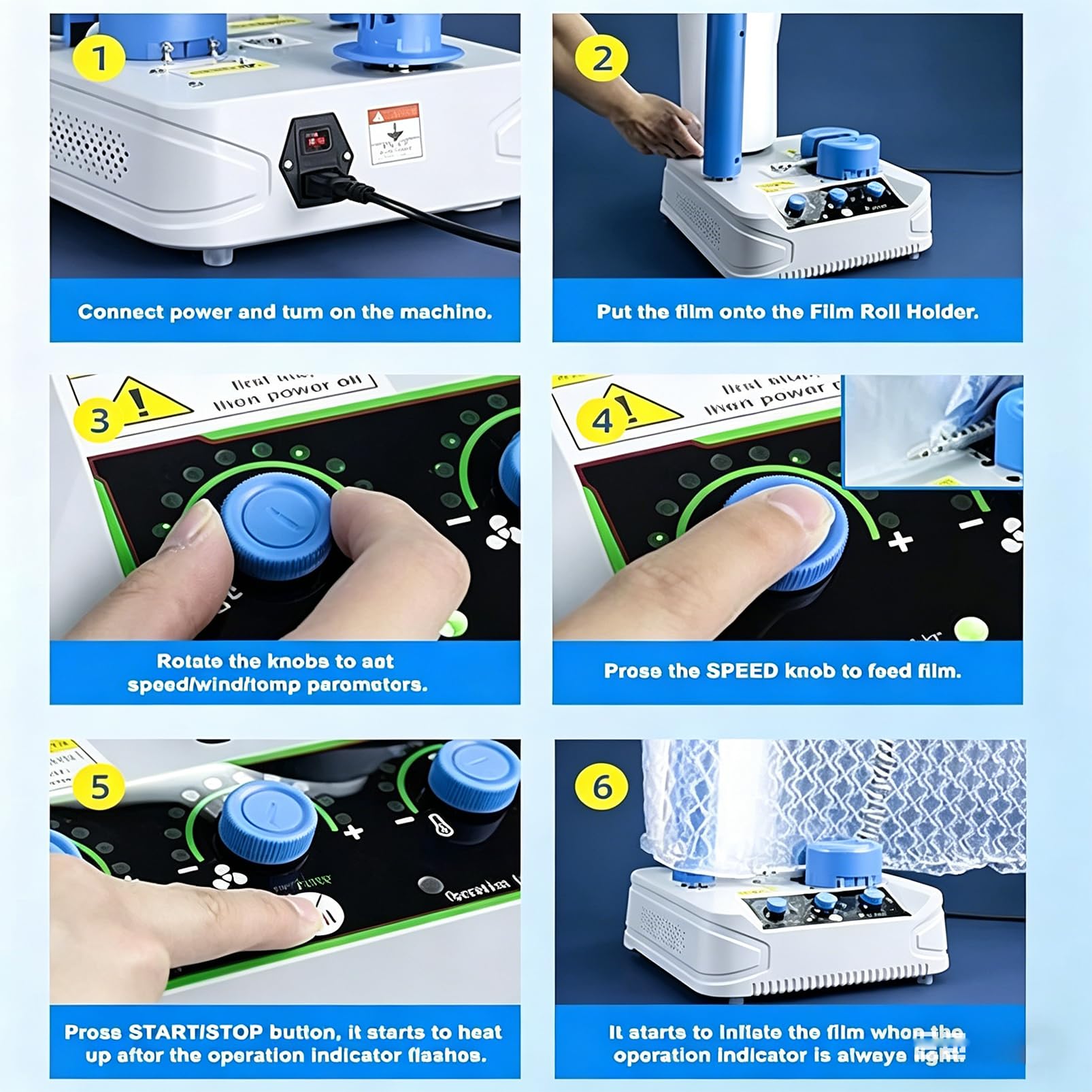 Luftkissenmaschine, tragbarer Inflator für Schutzverpackungen, 5–10 m/min Geschwindigkeit & Heißsiegelung, ideal für Versand und Heimgeschäft