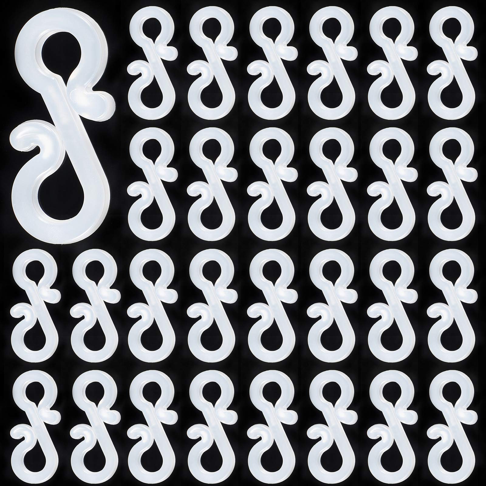 Blulu 300 Packs Christmas Light Clips Bulk Durable Mini Gutter Hang Hooks Plastic S Clip Hooks Outdoor Light Clips for Gutter and Shingles for Xmas