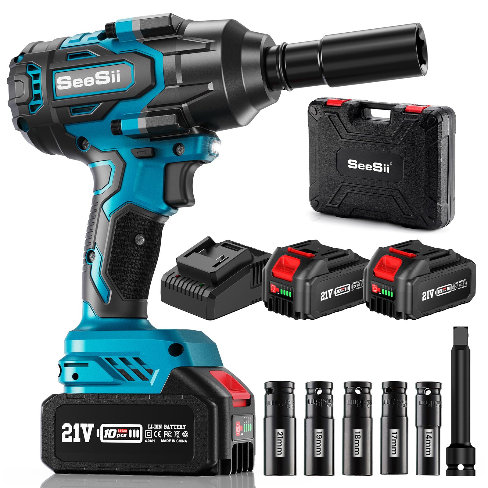 SeesiiCordless Impact Wrench High Torque ft-lbs), 1/2