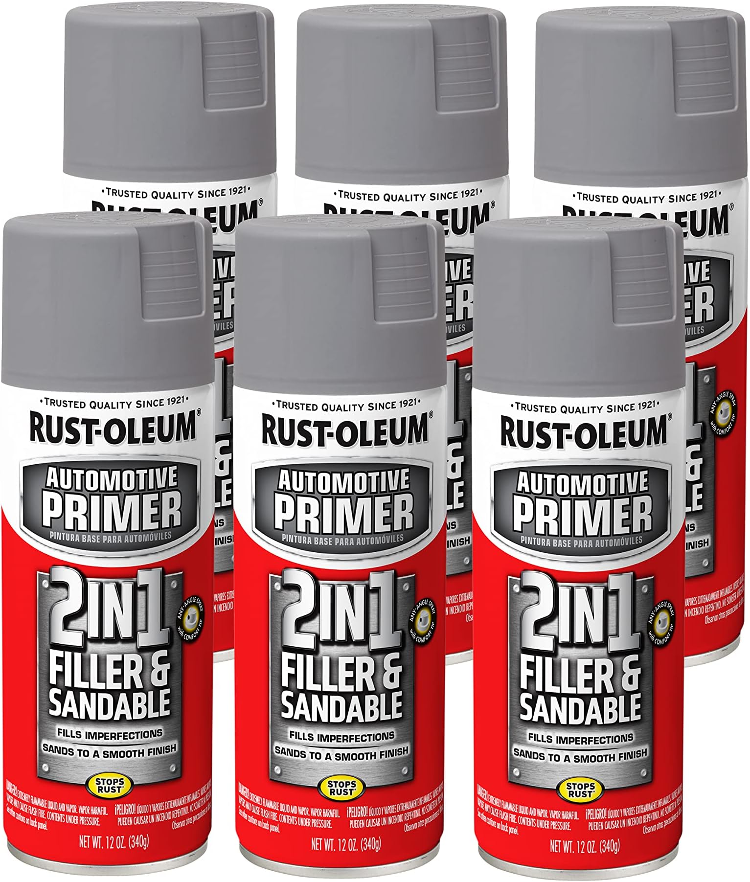 RustOleum 249279 Filler Primer, Gray, 11oz. Quantity 6