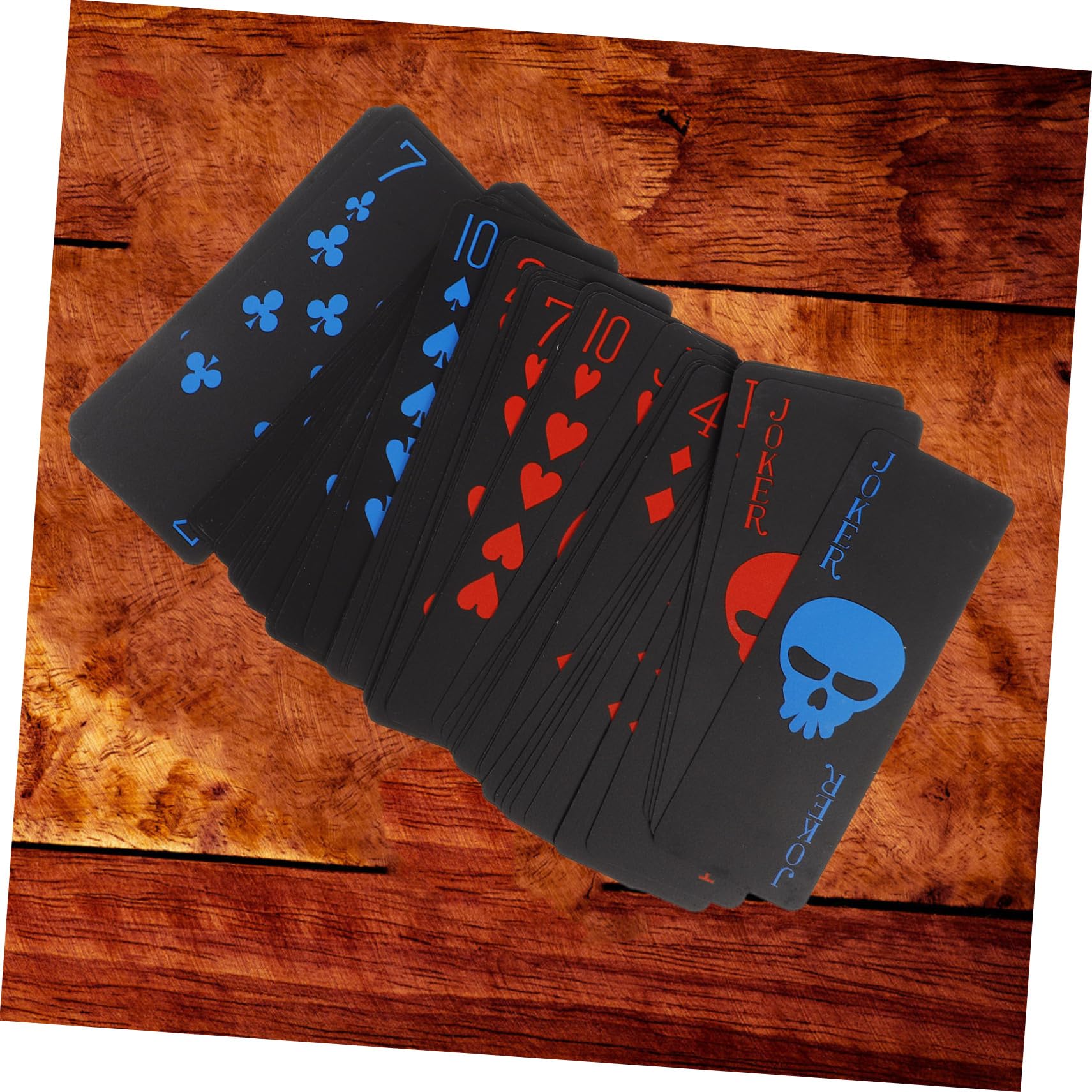 TOYANDONA Kreatives Wasserdichtes Pokerdeck Mit - Stilvolle Spielkarten Aus Schwarzem Mattem PVC Für Partys Familienfeiern Und Gesellige Runden Perfektes Kartenspiel Für Unvergessliche