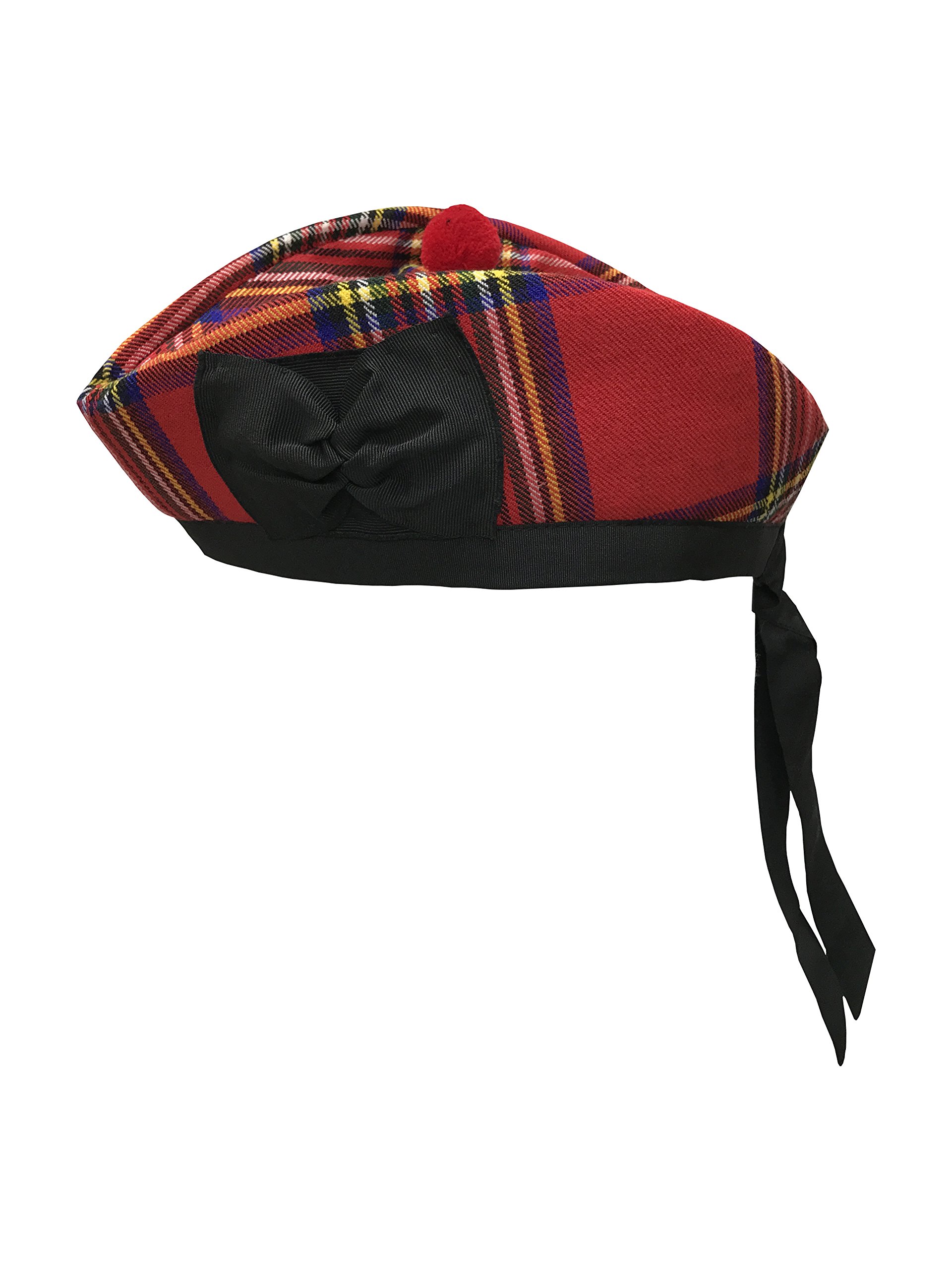 Tartan Tweeds Men's Royal Stewart Traditional Scottish Tartan Glengarry Hat (51)
