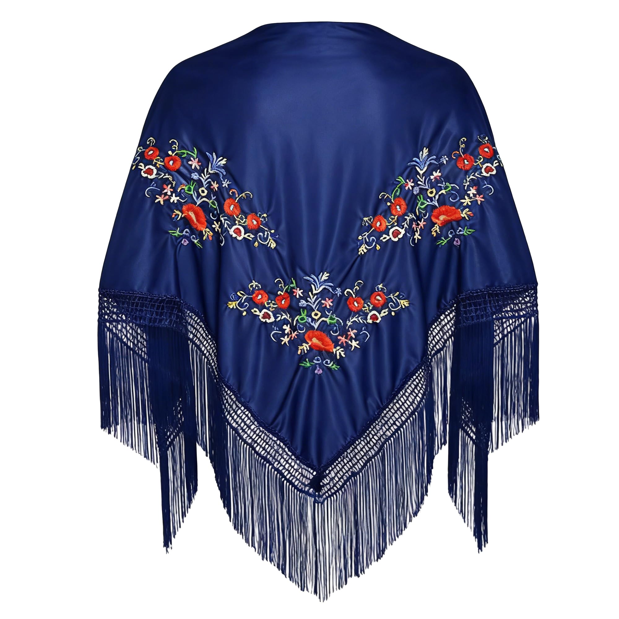 Wildarms Mantón de Sevillana Bordado con Flecos para Flamenco Feria Disfraz Baile Tradicional Mujer — view 25