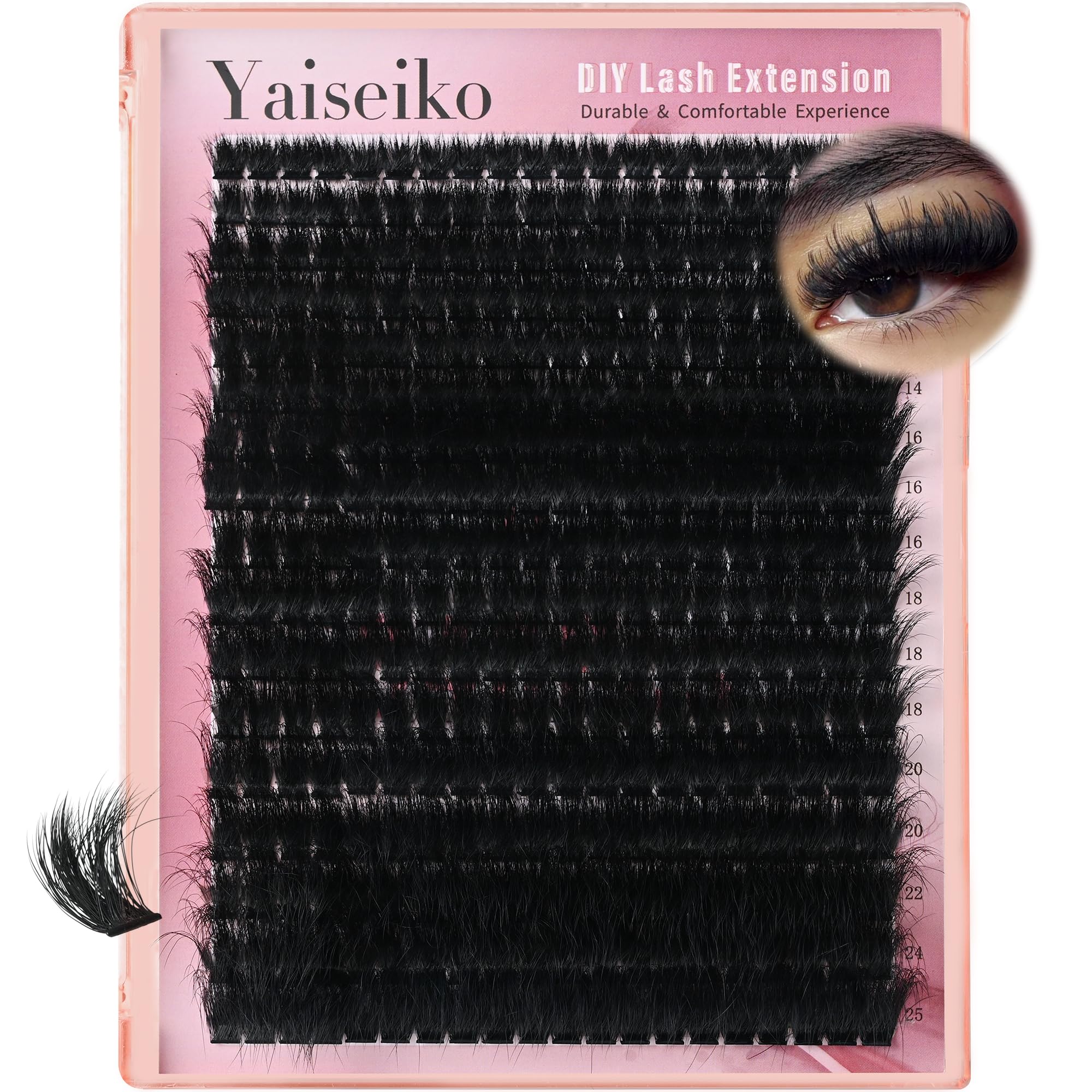 Yaiseiko Fluffy Lash Clusters - 300D Volume Eyelashes -18