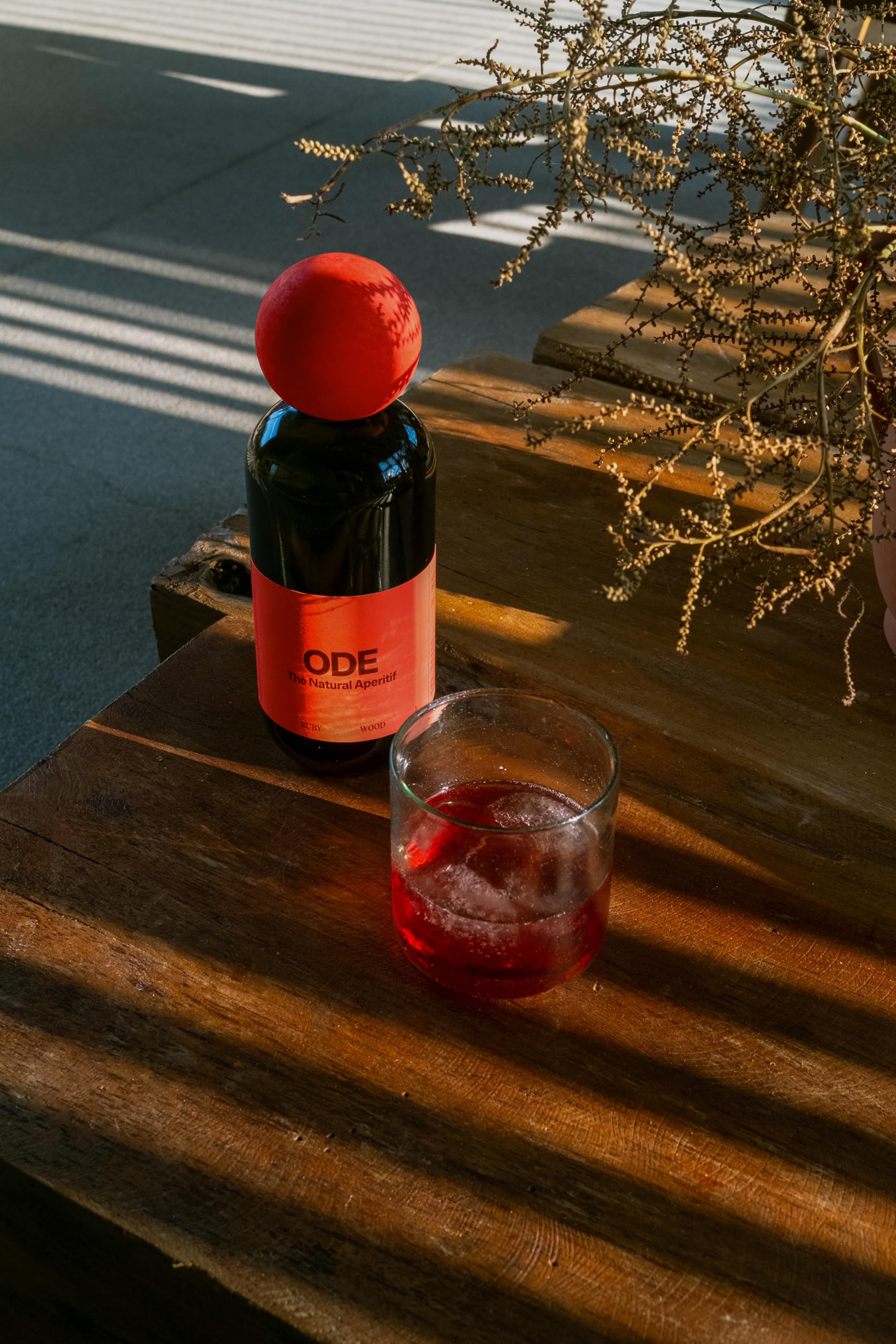 ODE Aperitif Ruby Wood mit 18 Prozent vol (1x 0,5l) - Fruchtiger Aperitif auf Weinbasis mit Botanicals