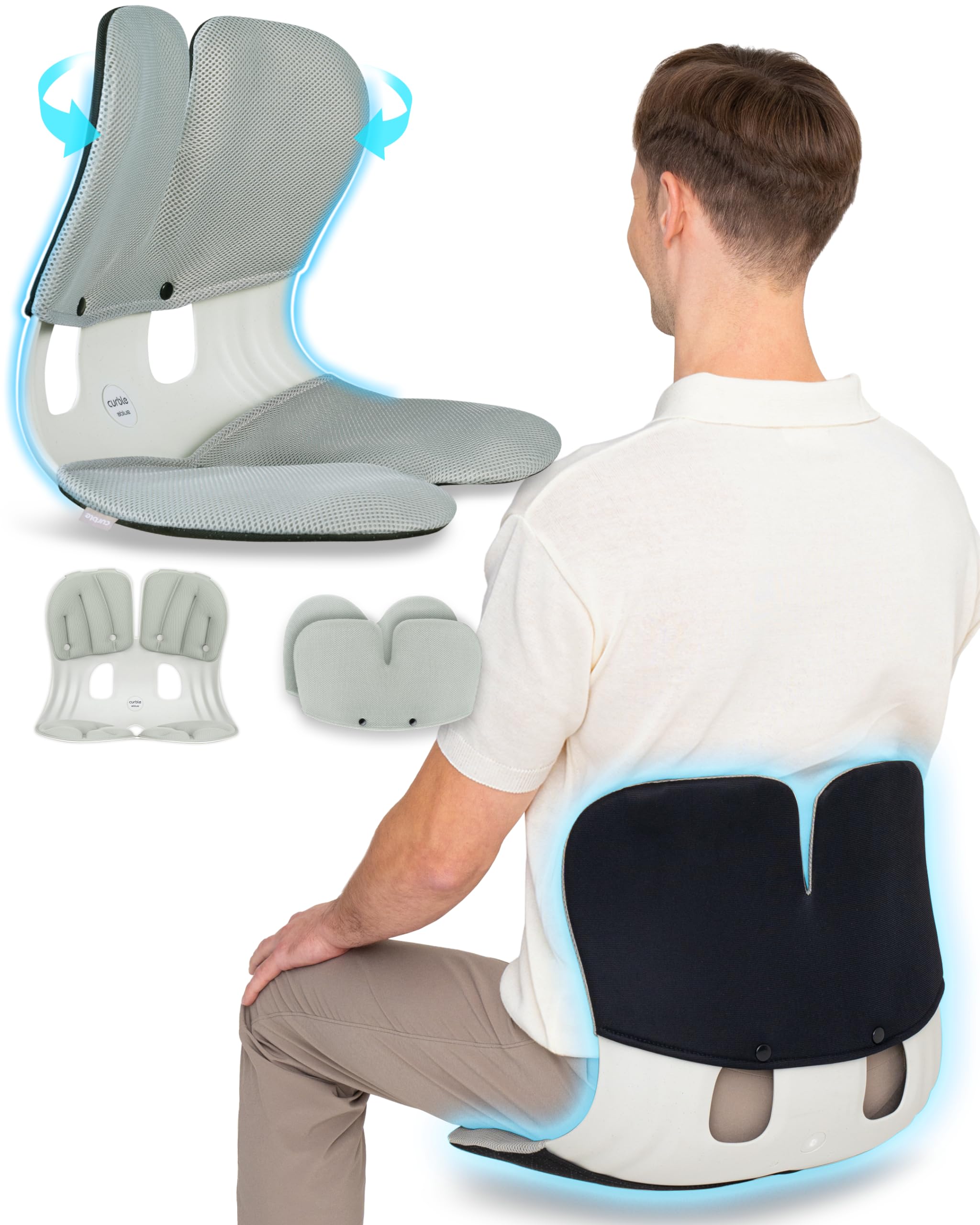 Curblechair Adult Cover Set Ergonomic Back Support Chair And