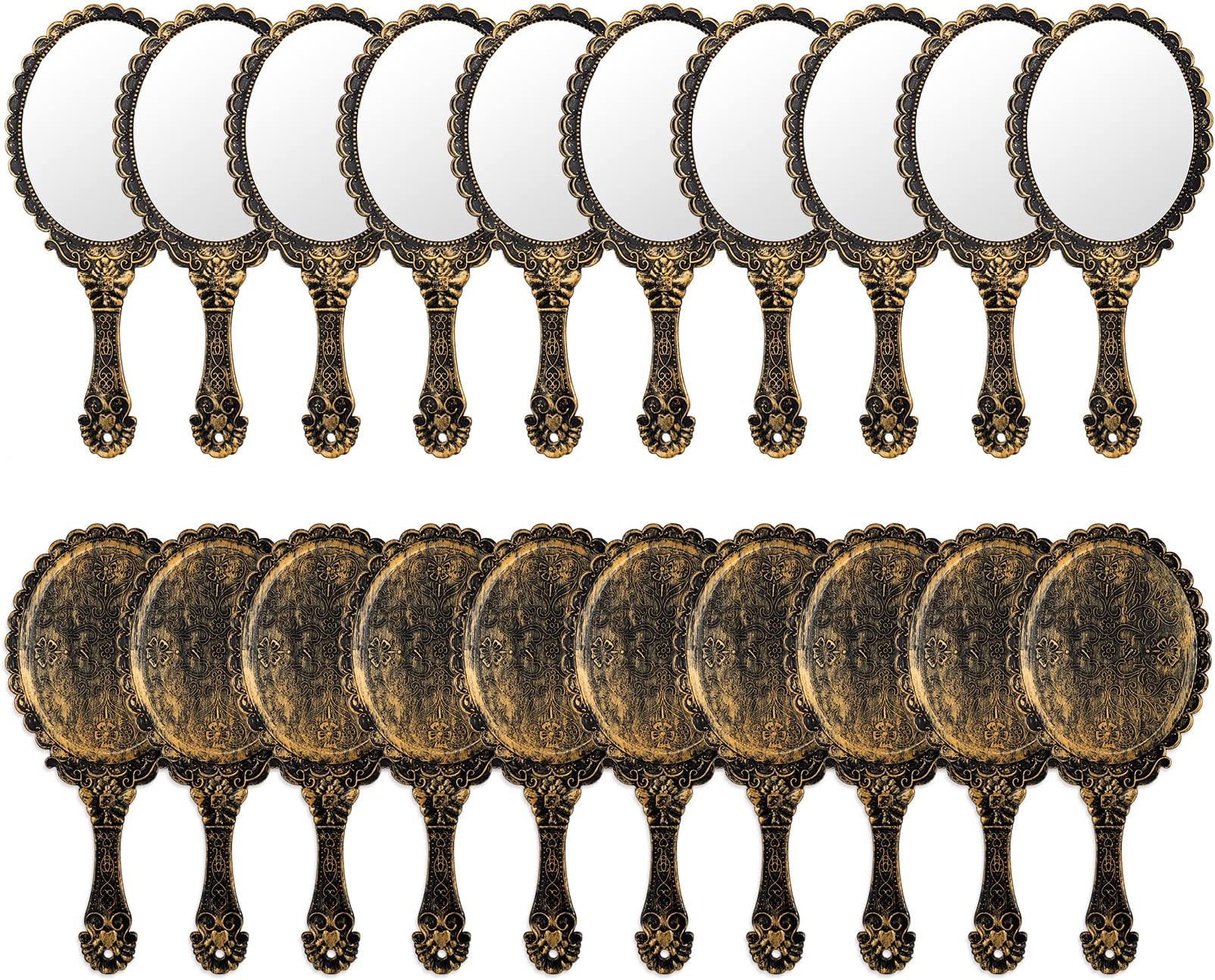 VILLCASE Handheld Mirror Vintage Mirror Gold Vanity Mirror