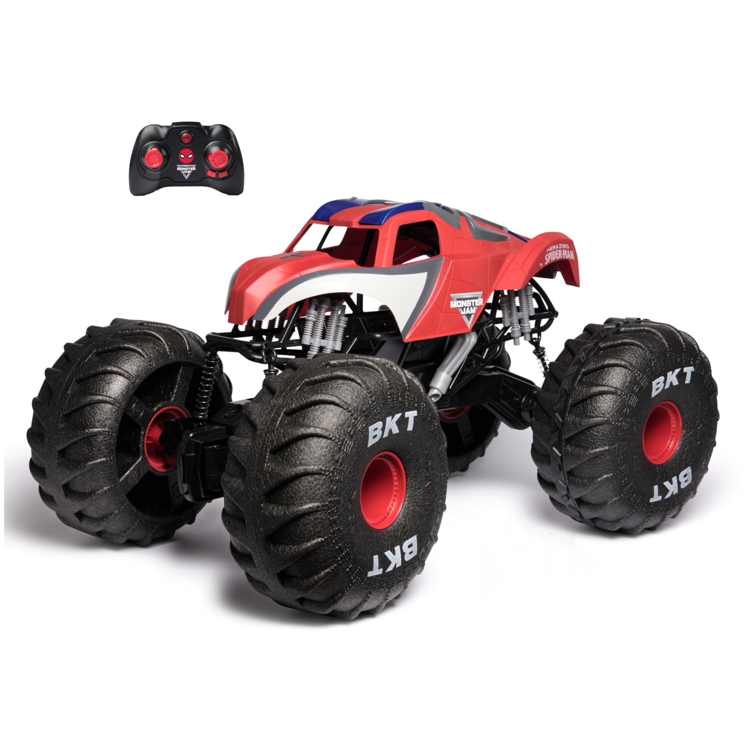 Monster Jam Marvel Mega Spider-Man RC Monster Truck, All-Terrain, Over 2 Feet Long, 1:6 Scale, Super Hero Kids Toys for Boys and Girls Ages 4+