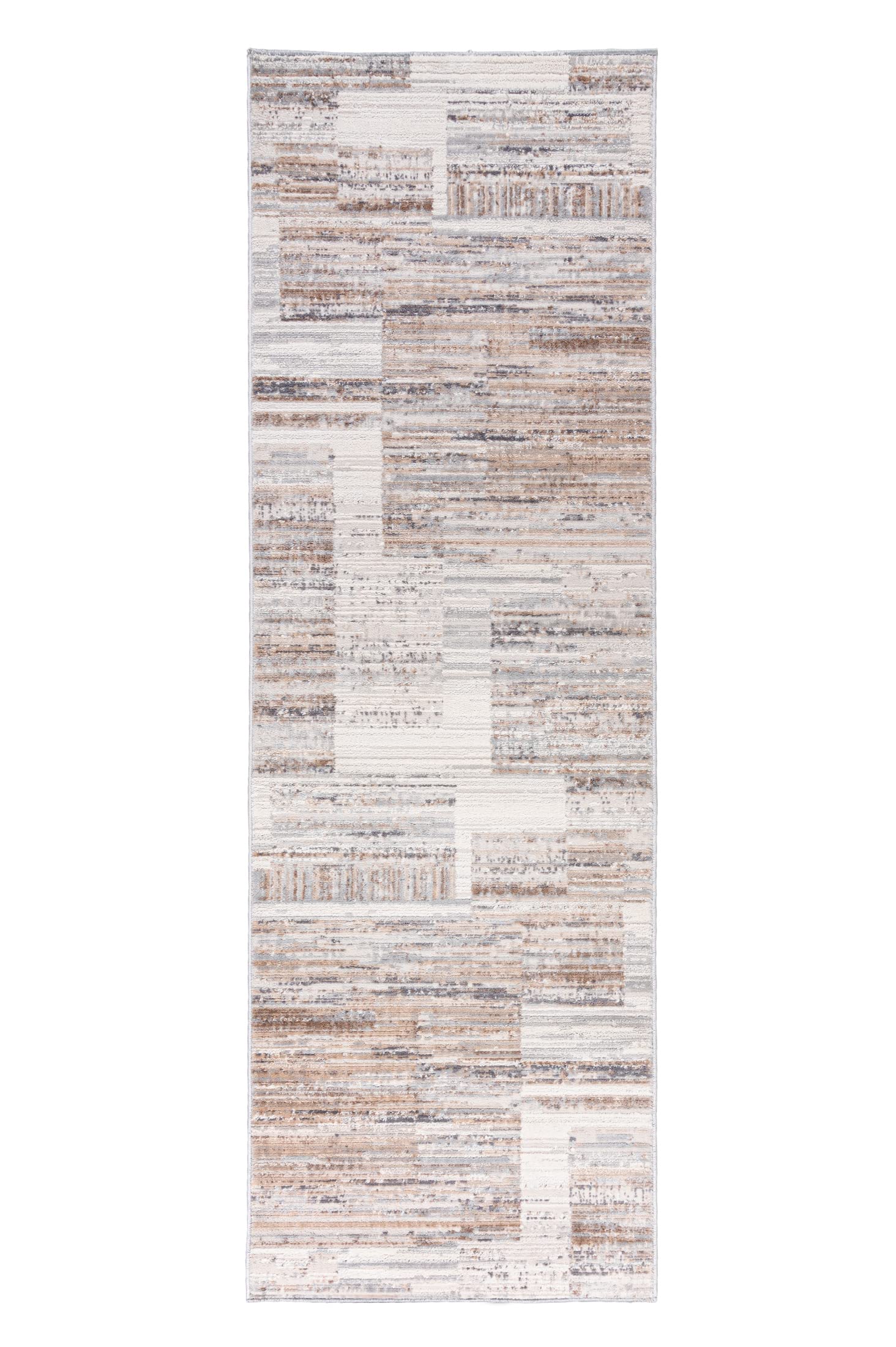 Mazovia Läufer Läufer Flurläufer Modern für Vorzimmer 80 cm Breit Grau Rot, 80 x 200 cm, Kurzflor, Meterware, Höhe 8 mm, METERWARE