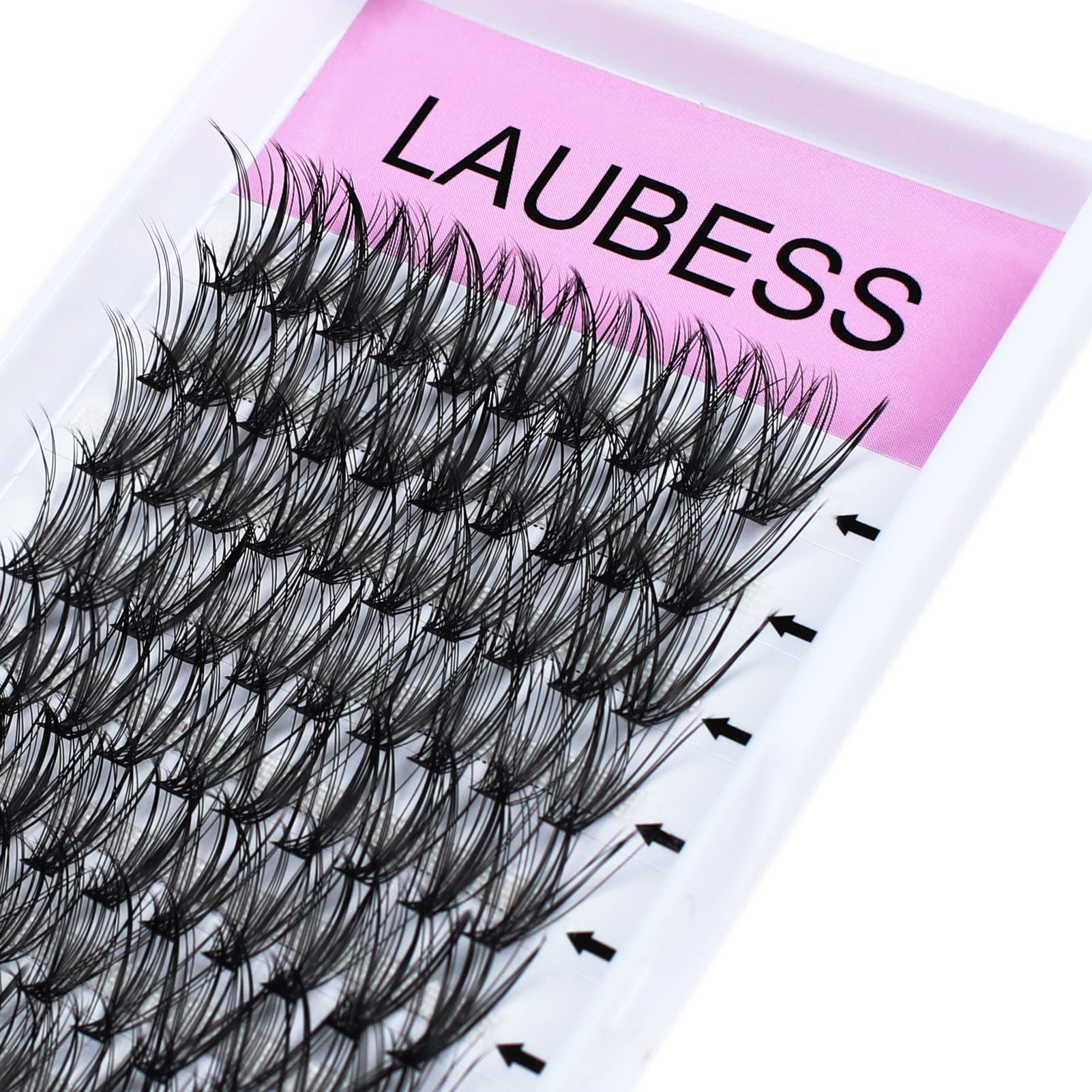 Lash Clusters Extensions 30D D Curl DIY Eyelash Extension Natural Look 3D Effect DIY Individual Lash Extensions Matte Black False Eyelashes 120pcs 10D-40D Avalible (30D-0.07D, 14mm) - 14mm Cluster-30D-0.07-D
