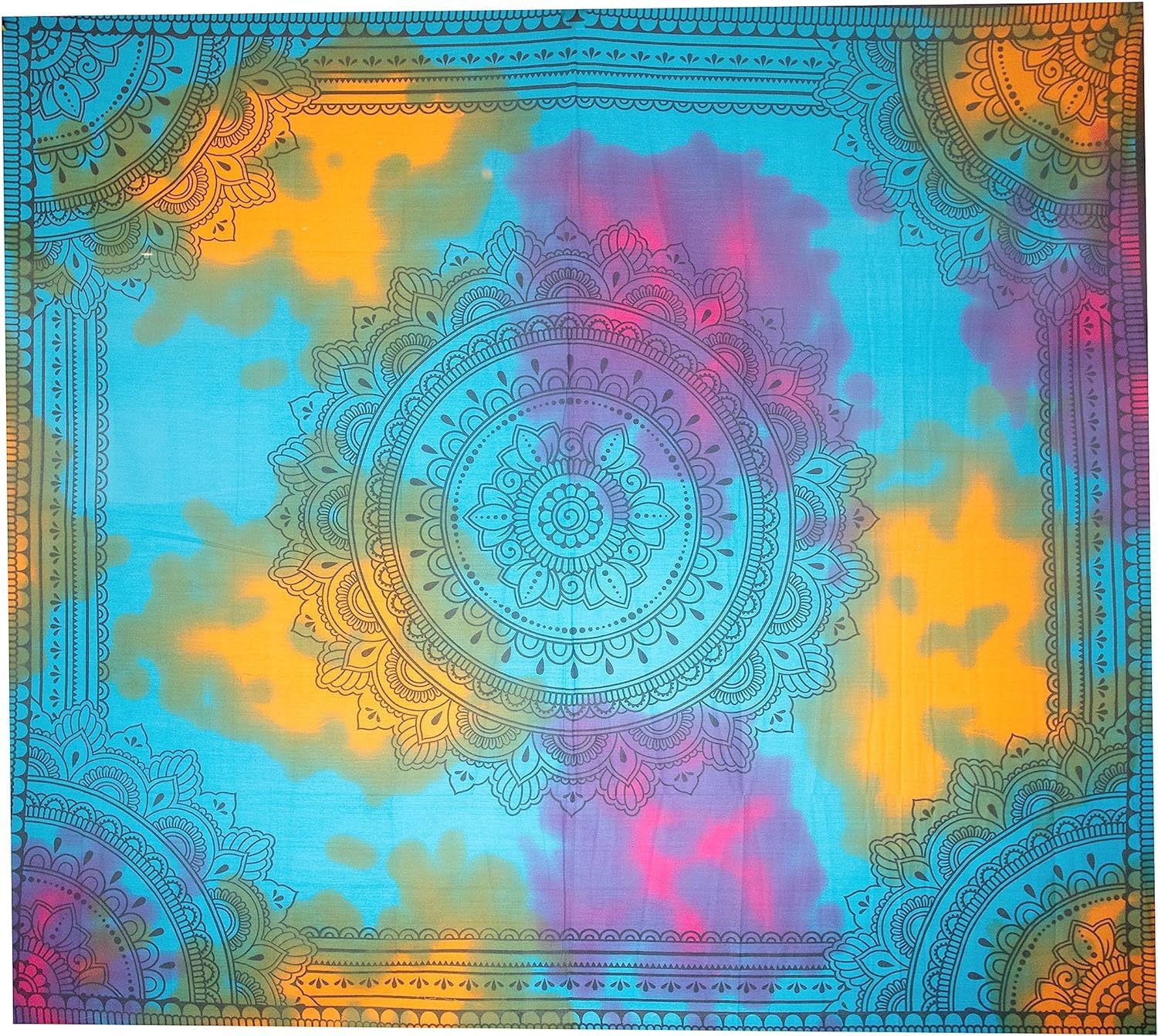 BRICOMIRAS Toalla de Playa Grande antiarena con diseños Mandala | Ideal como Manta, Pareo y Toalla Grande para la Playa o Piscina | Espaciosa y Repelente a la Arena (1x Multicolores)