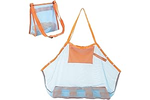 2 Pack Mesh Beach Toys Bag Seashell Bag
