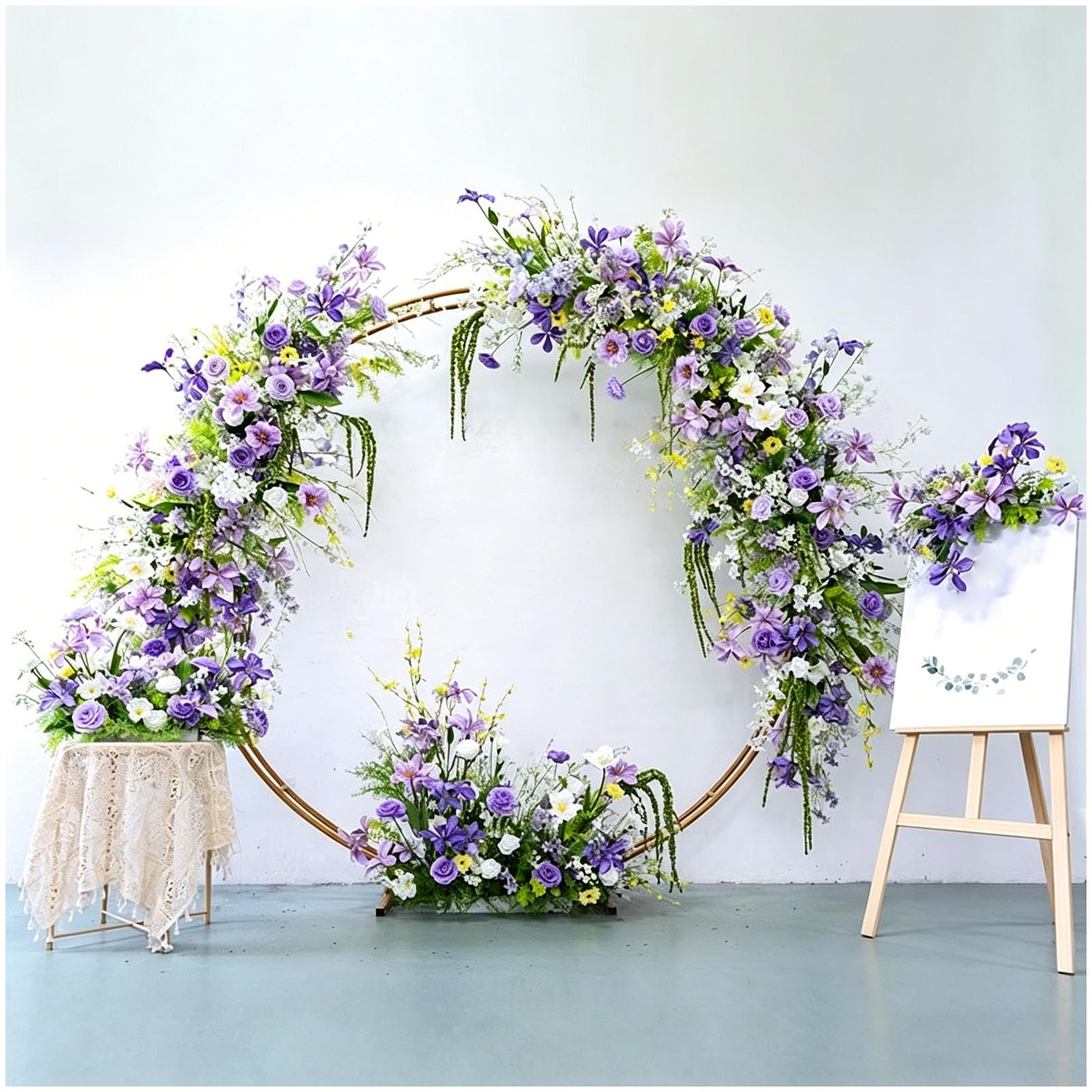 JQGADL Hotel Lobby Florals Silk Wedding Decor Artificial Wedding Flowers, Multiple Styles Fake Flowers, For Wedding Aisle, Bridal Room, Window Display, Engagement Ceremo(Size:Complete Set,Color:F)