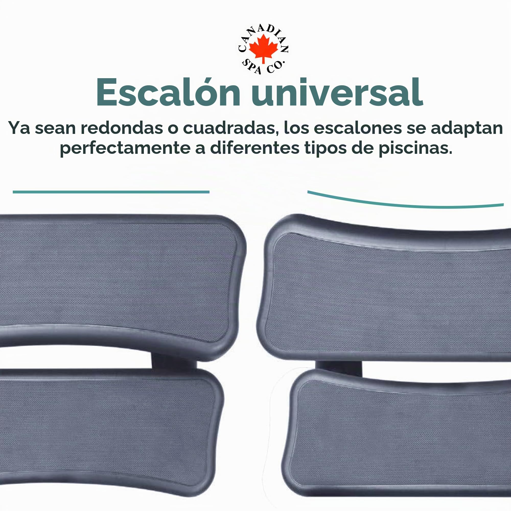 CANADIAN SPA CO. Escalera universal para bañera de hidromasaje, 2 peldaños, 40 x 72 x 52 cm, ayuda para la entrada a la piscina, antideslizante y portátil, accesorios para bañera de hidromasaje