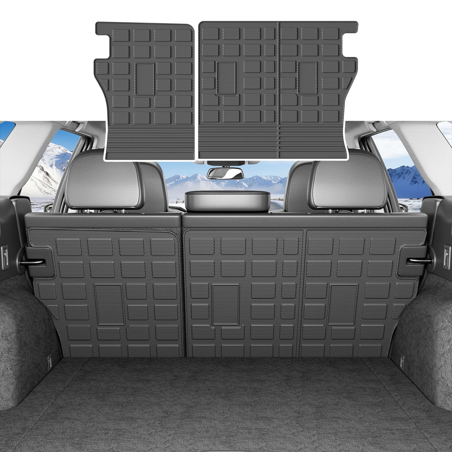 xipoqix Backrest Mats Compatible with 2020-2025 Subaru Outback Back Seat Protector Cargo Mat TPE All Weather Replacement for 2020-2025 Subaru Outback