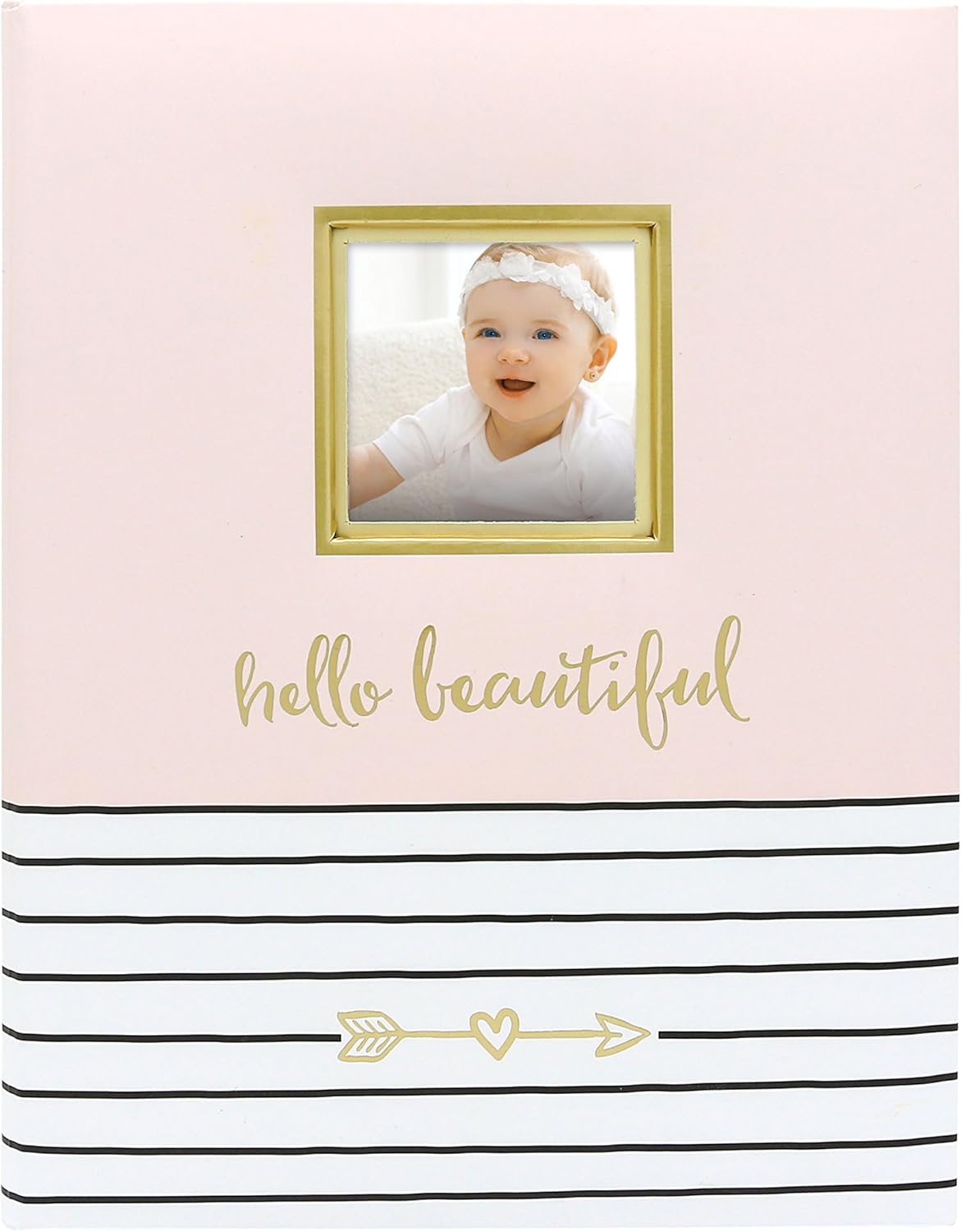 Pearhead Hello Beautiful, First 5 Years Baby Memory Book with Photo