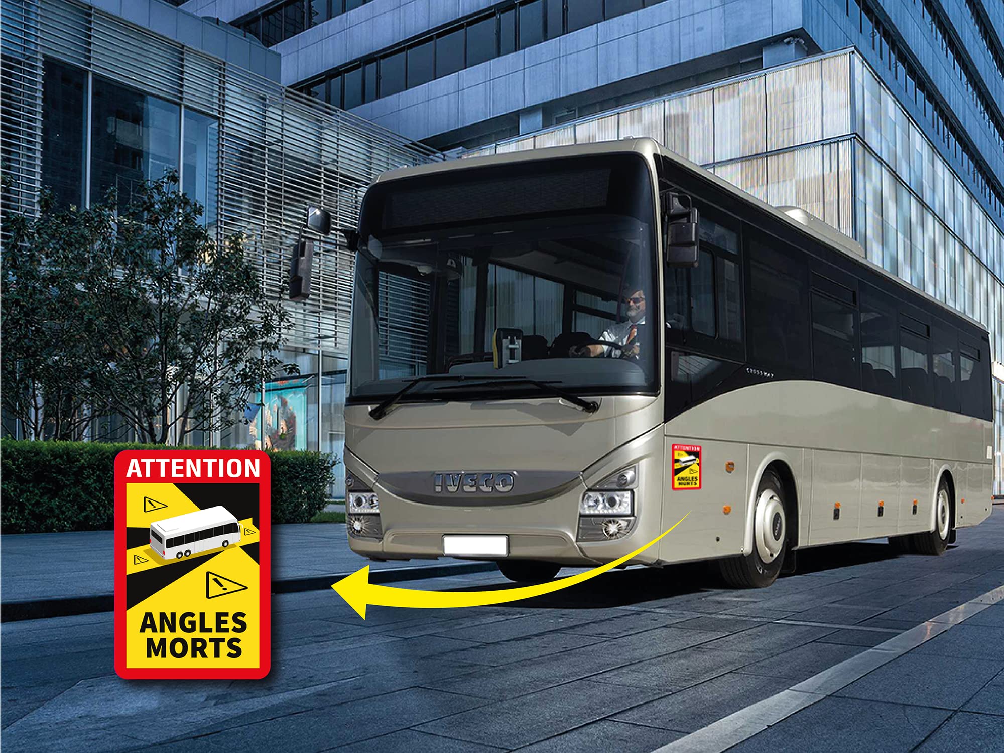 Produktbild von Angles Morts Magnetfolie Für Wohnmobile Oder Busse – 25x17 Cm, Bus-Motiv