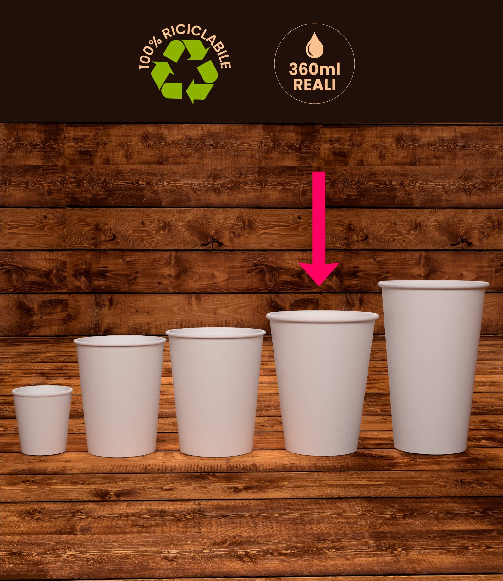 400 Kaffeebecher aus Papier, 360 ml, mit Deckel aus Papier, heiße und kalte Getränke, Tee-Infusionen, Wasser, Cappuccino sind umweltfreundlich, biologisch abbaubar, farbige Einwegbecher + 400 Deckel