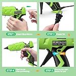 SEEKONE Gun à colle chaude pleine taille, 60/100W Gun double puissance à grande colle 20 Pcs bâtons de colle Premium, kit de colle industrielle haute température pour les réparations rapides à domicile, les arts, l'artisanat, DIY, Étalonnage