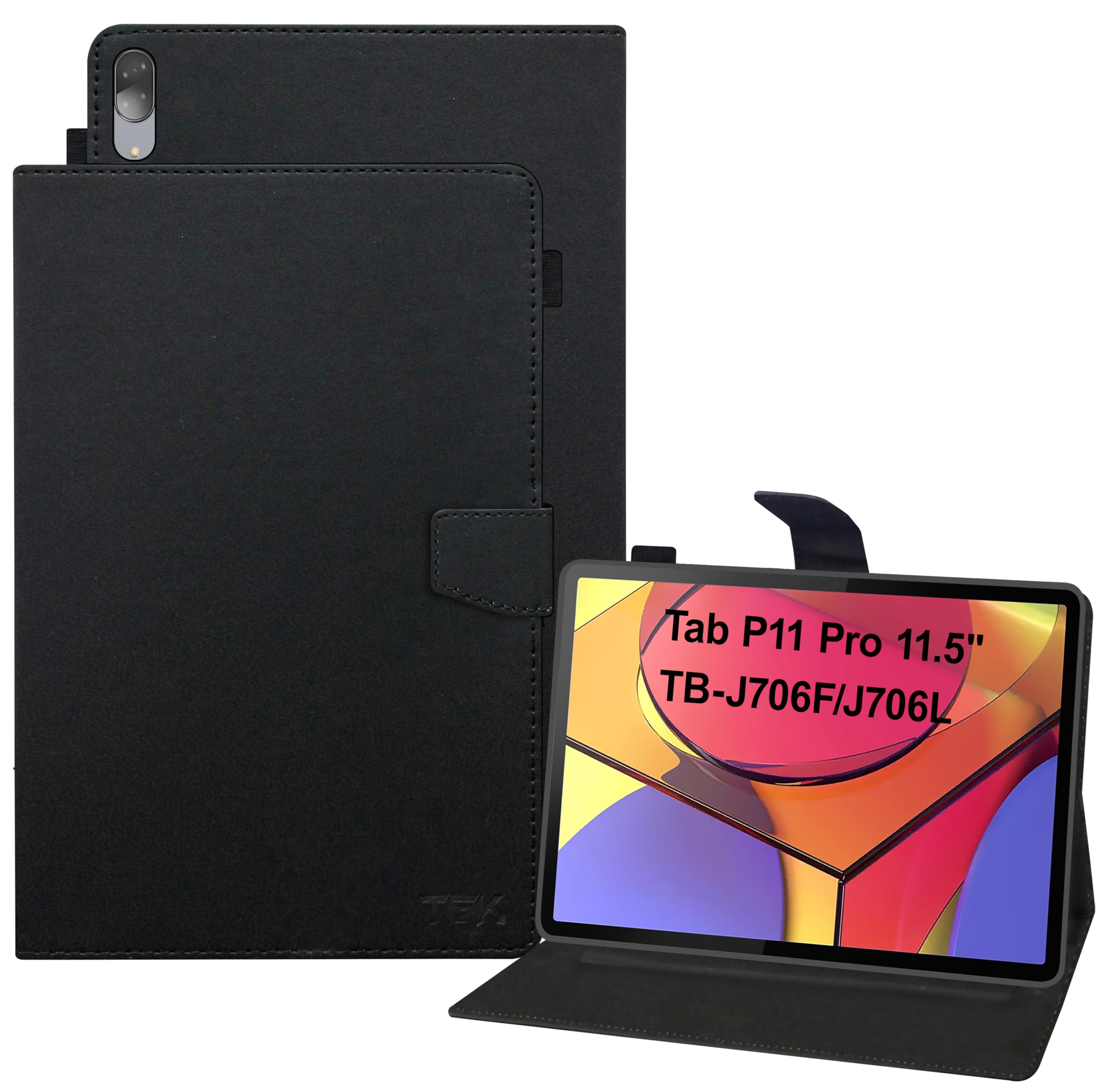 TGK Leather Flip Stand Case Cover for Lenovo Tab P11 Pro 11.5 inch TB-J706F/J706L with Stylus Holder, Black (B09KCDMKW1) Amazon Price History, Amazon Price Tracker