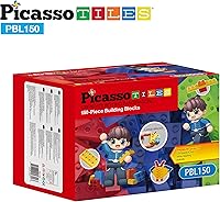 Vista 7 de PicassoTiles Juego de 150 piezas de bloques de construcción de ladrillos de construcción grandes, juego de ladrillos STEM, juego de aprendizaje