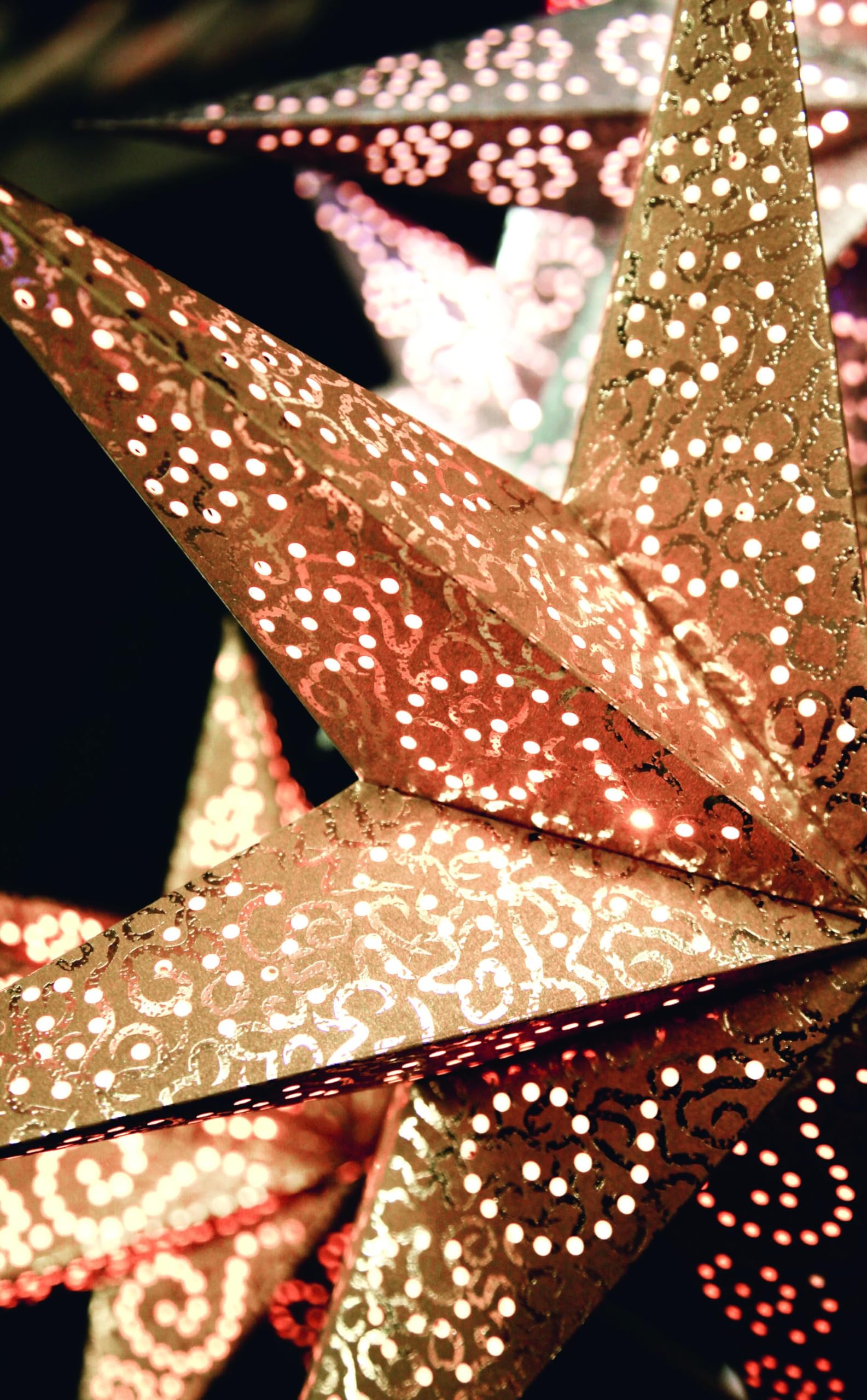 Star Antique Papierstern, Papier, Gold