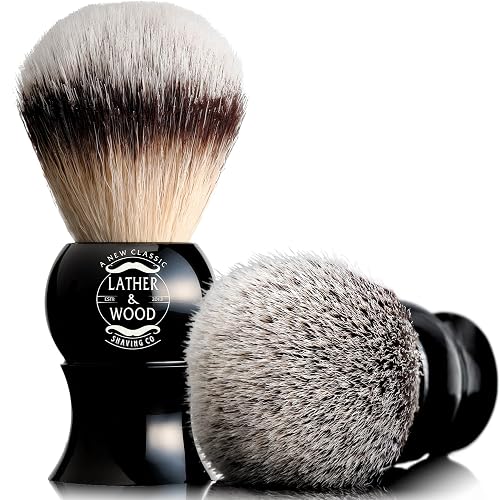 Lather & Wood Shaving Brush with Travel Case