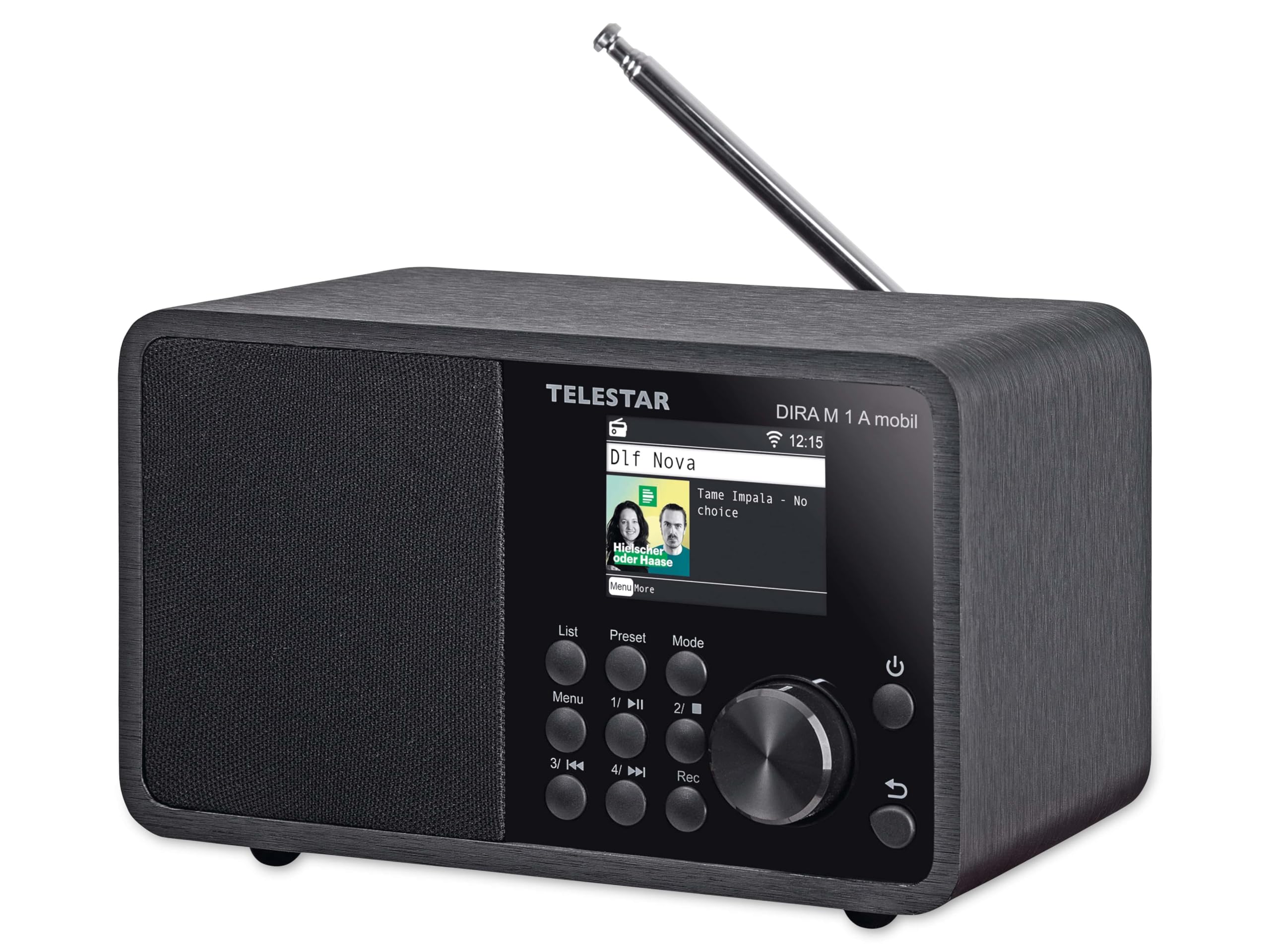 Telestar DIRA M 1 A Batterie Mobile Numérique Radio Internet (Dab+ / Dab/FM/Internet, Batterie Li-ION, WLAN Bluetooth 5.1, Affichage Couleur, Avertissement d'urgence EWF) Noir