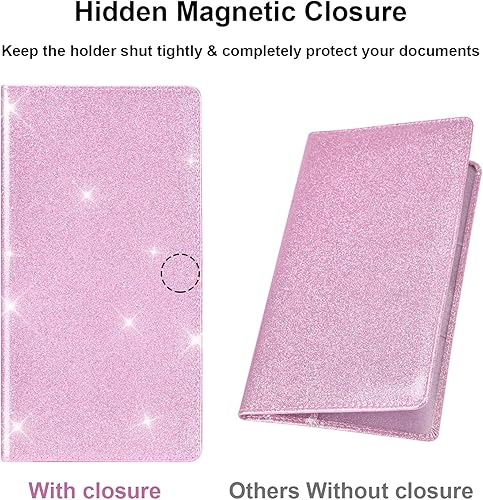 Miniatura 5 de Soporte para registro de auto y seguro con cierre magnético, organizador de caja de guantes para vehículos, organizador de auto, caja de accesorios