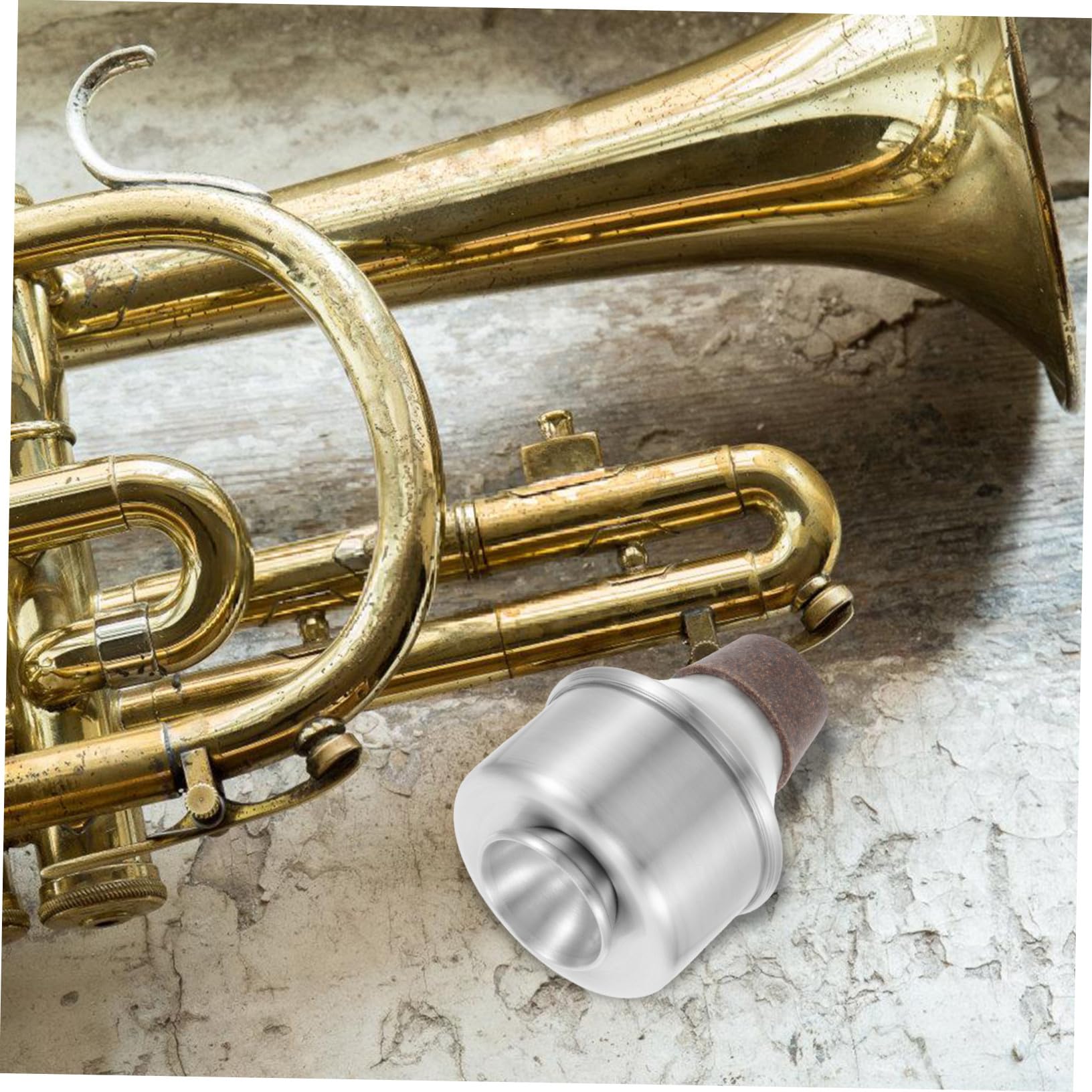 Beaupretty Silenziatore per Tromba in Lega di Alluminio Leggero e Robusto Accessorio per Pratica per Principianti Mute Portatile per Esercizi Casa Aperto
