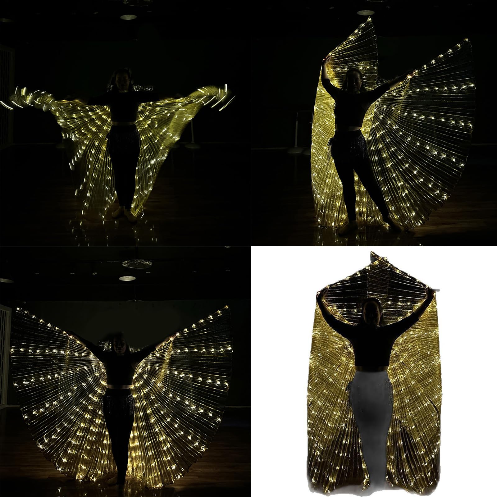 LED-Lichter, Bauchtanzflügel, Schmetterlingsengel, leuchtende Kleidung für Karneval, Halloween, Weihnachten, LED-Engel, leuchtet Bauchtanz Kostüme