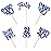 30 PCS 40th Birthday Cupcake Toppers - Glitter Forty Happy Cupcake Picks for Cheers to 40 Fabulous 40th Birthday Anniversary Party Cake Decorations - Blue