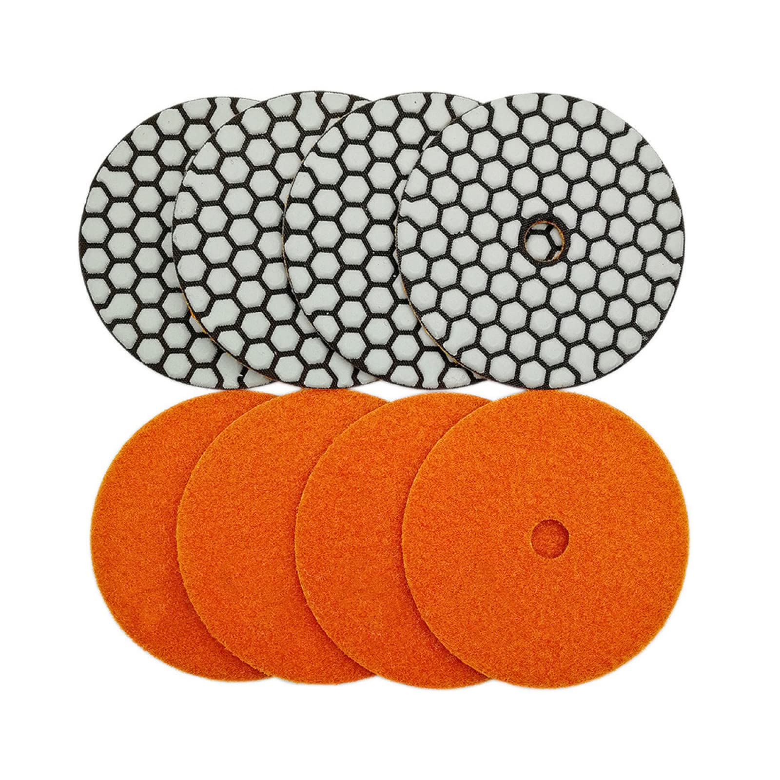 Almohadillas pulidoras de diamante, 7 piezas de almohadillas de pulido de diamante en seco de 4 pulgadas n.º 200 B, diámetro muy competitivo, disco de pulido flexible de diamante con unión de resina d