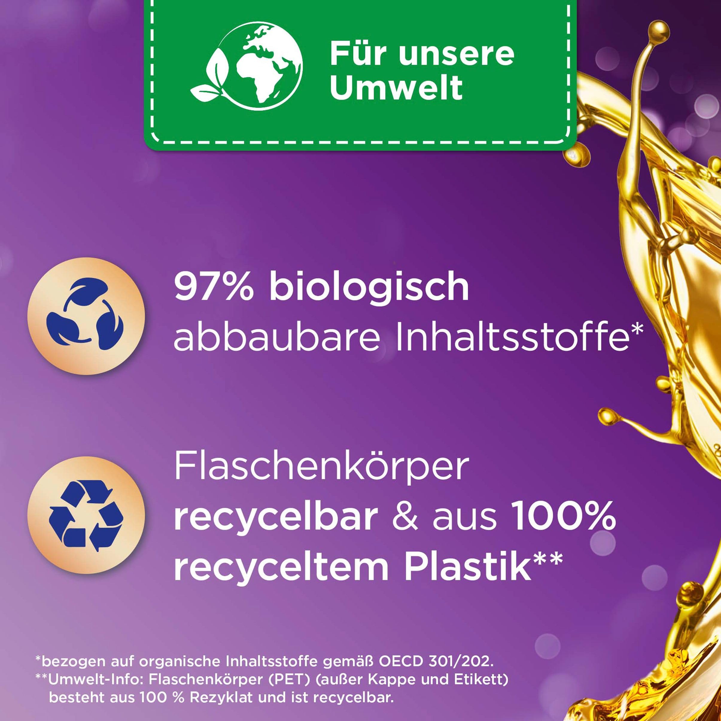 Vernel Aromatherapie Traumhafte Lotusblüte Weichspüler (12x37 Waschladungen), langanhaltender Wäscheduft mit ätherischen Ölen für 24/7 Frische, recycelbare Flasche