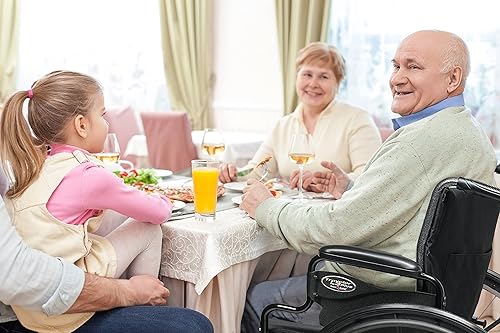 Miniatura 6 de Graham-Field - 3F012120 Everest & Jennings Traveler L3 Plus Silla de ruedas ligera, brazos de escritorio abatibles y reposapiés abatibles, asiento